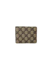 Gucci brown signature GG heart compact wallet 6488480416
