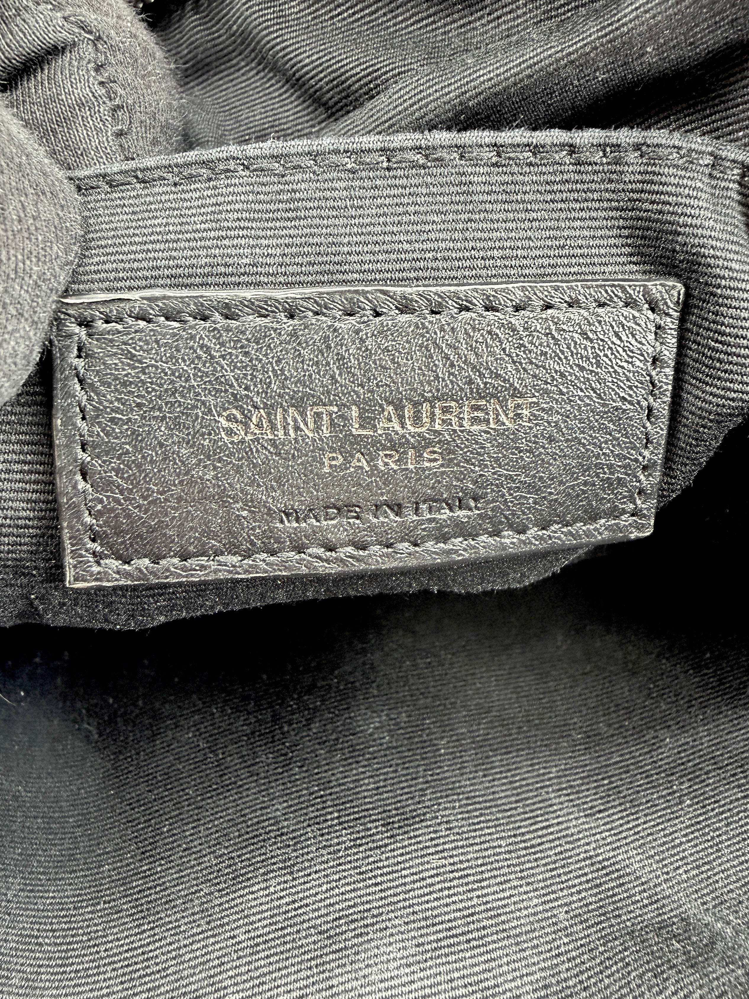 Saint Laurent black leather Lou quilted camera bag GUE612544-0222