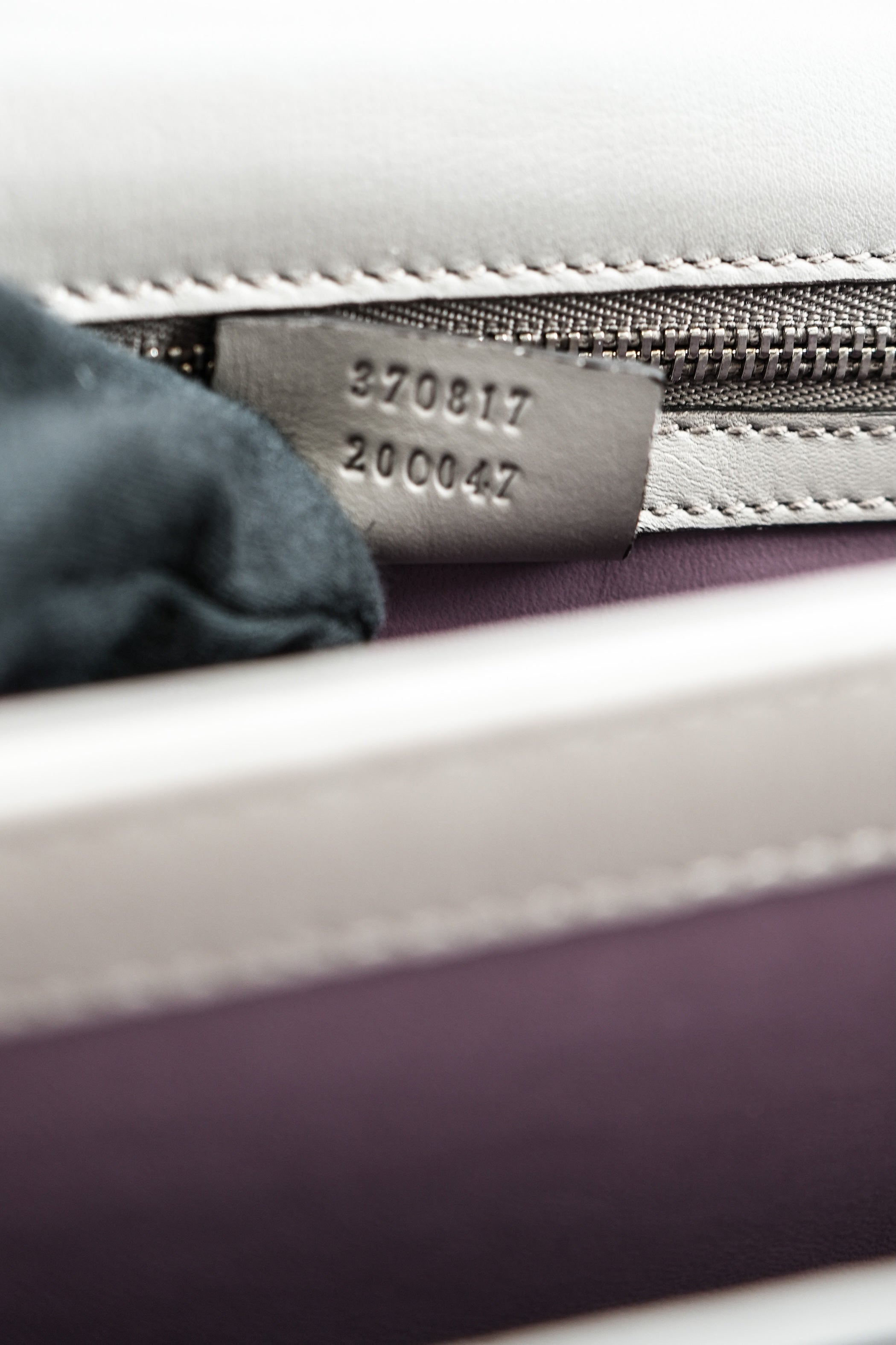 Gucci gray/purple Lady Bamboo shoulder bag 370817 200047