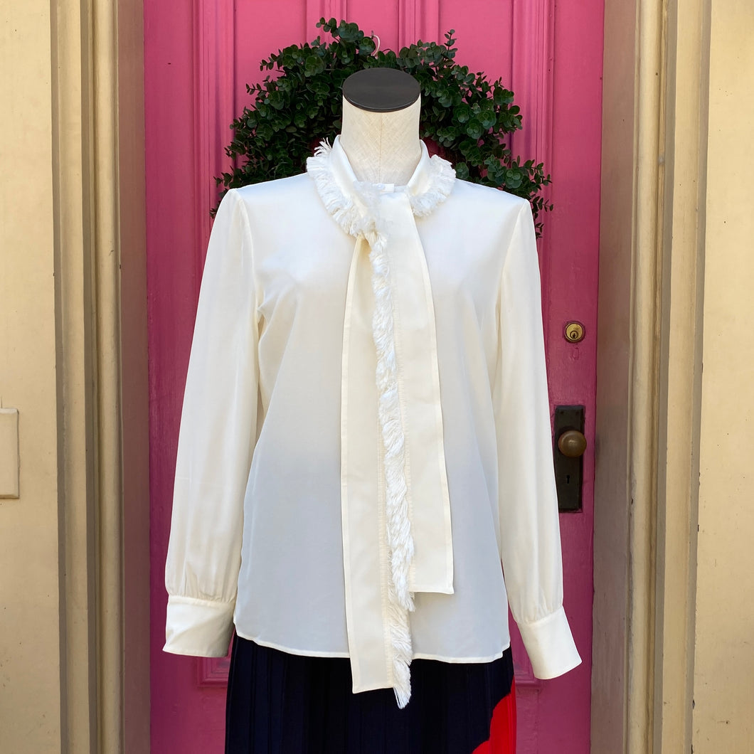 Tory Burch cream button up size 8