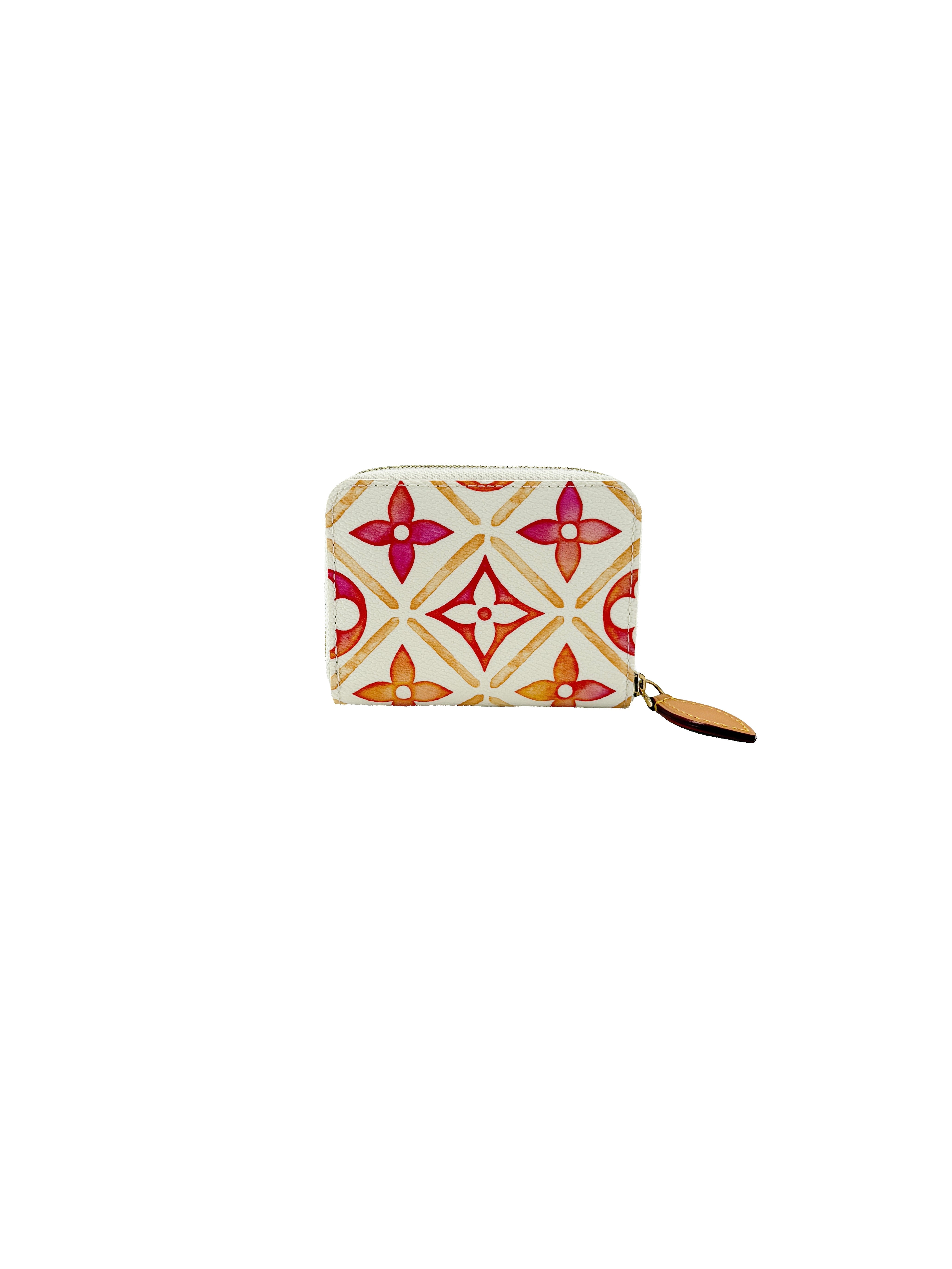 Louis Vuitton monogram Tiles coral zippy coin case NFC