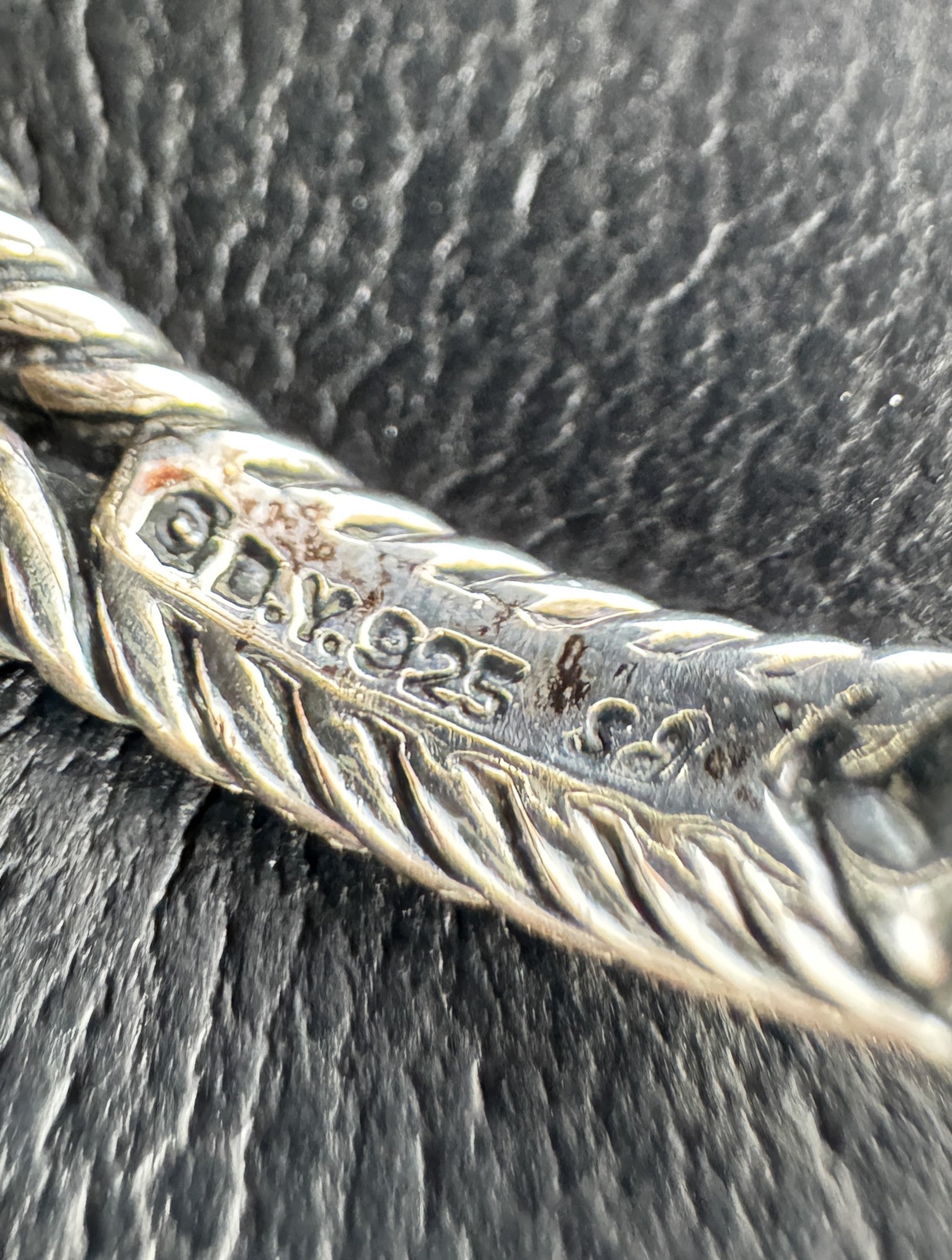 David Yurman sterling silver, topaz, diamond Albion ring size 7