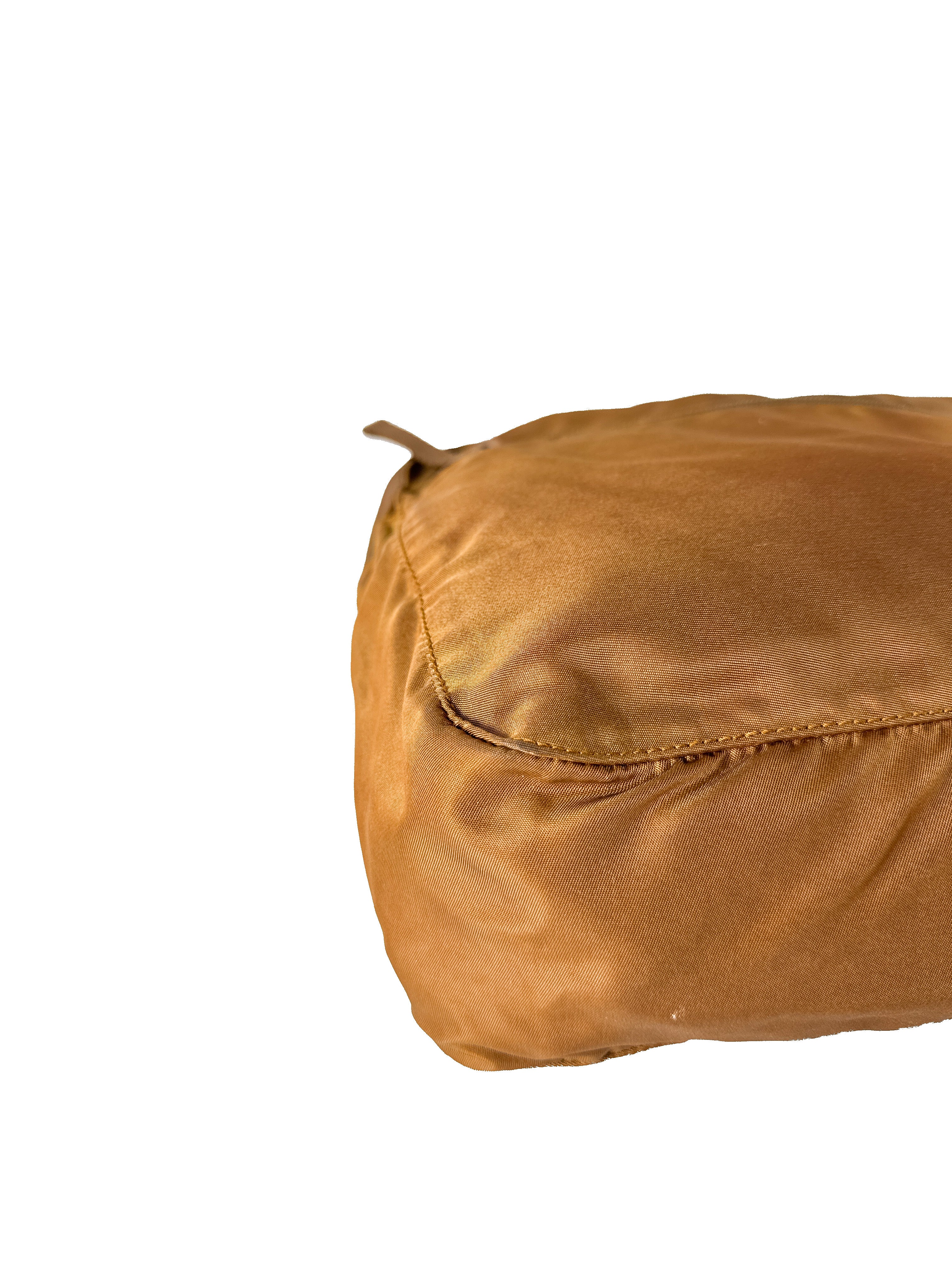 Prada golden brown vintage nylon tote