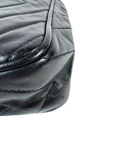 Chanel black leather chevon CC camera crossbody 1989746