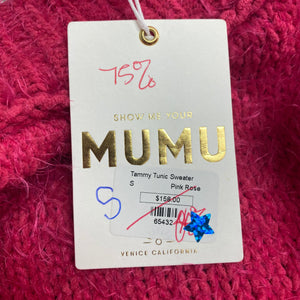 Show me your Mumu hot pink Tammy sweater tunic size S NWT