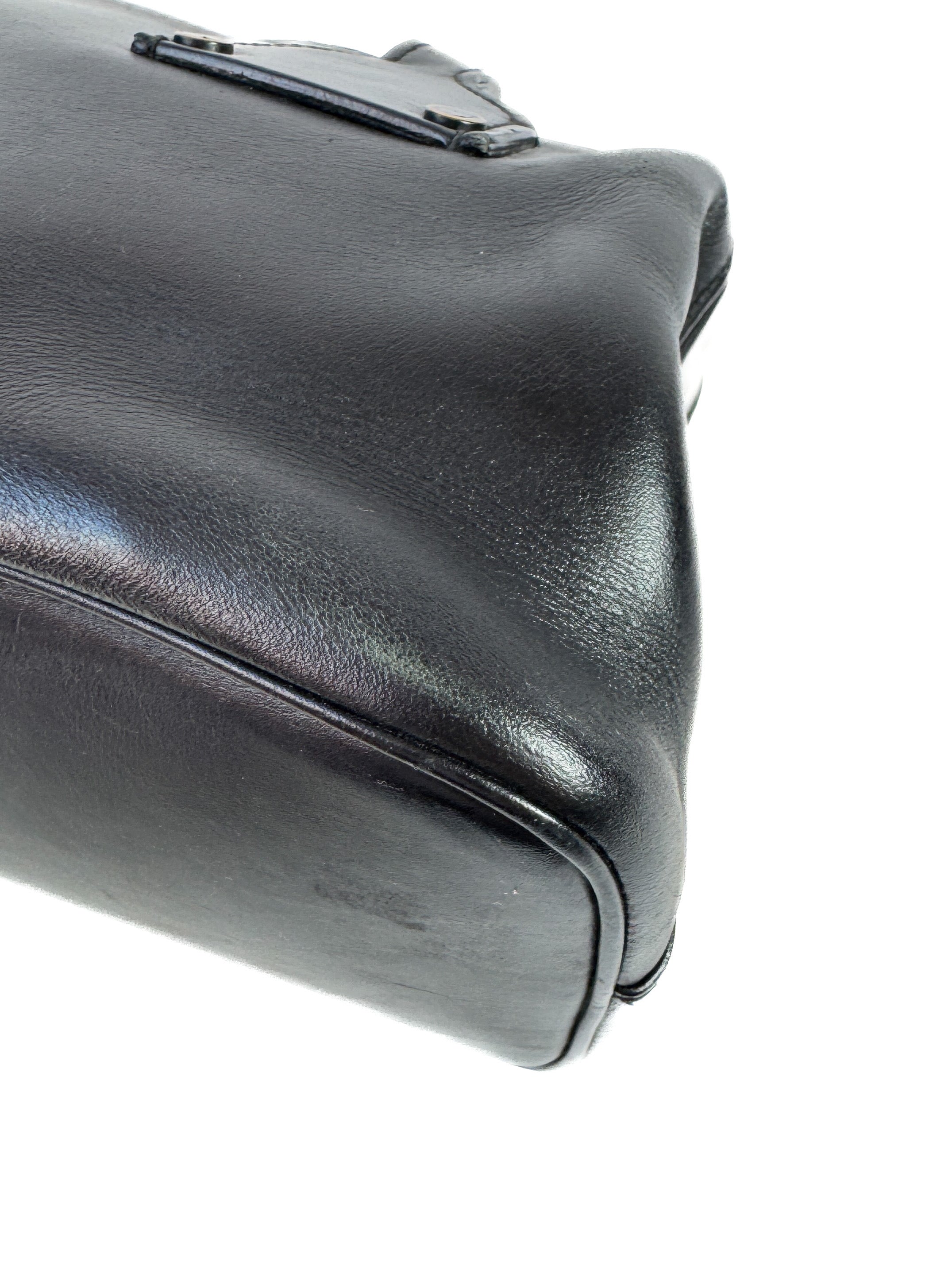 Gucci black leather doctor satchel 105378 002058