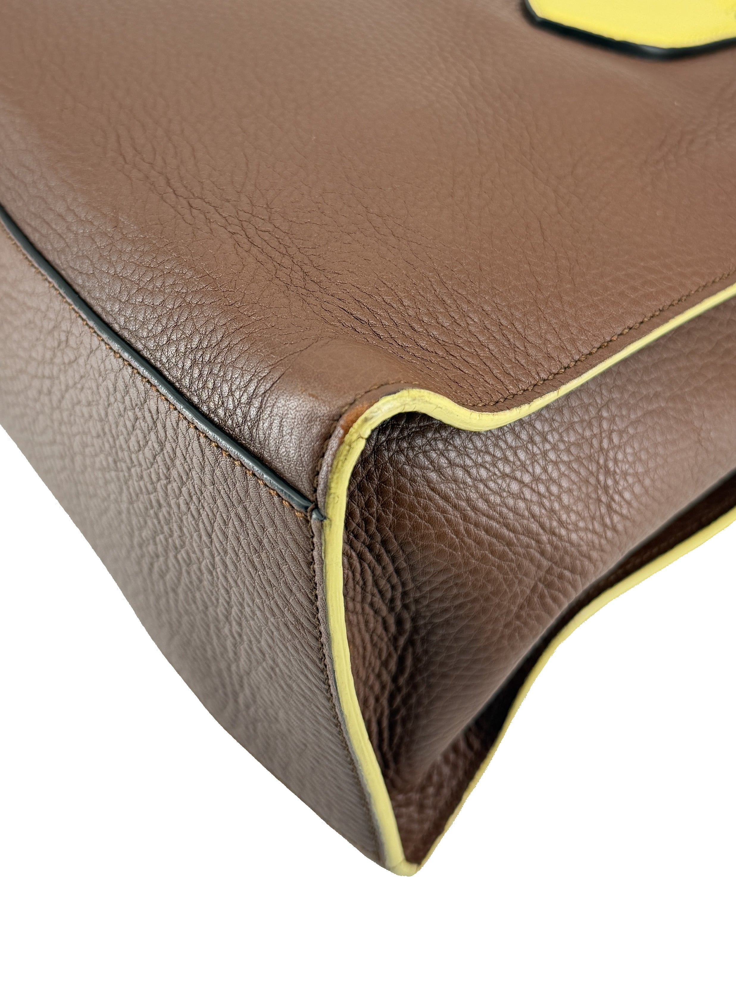 Gucci brown chartreuse Rambler tote 370822-493492