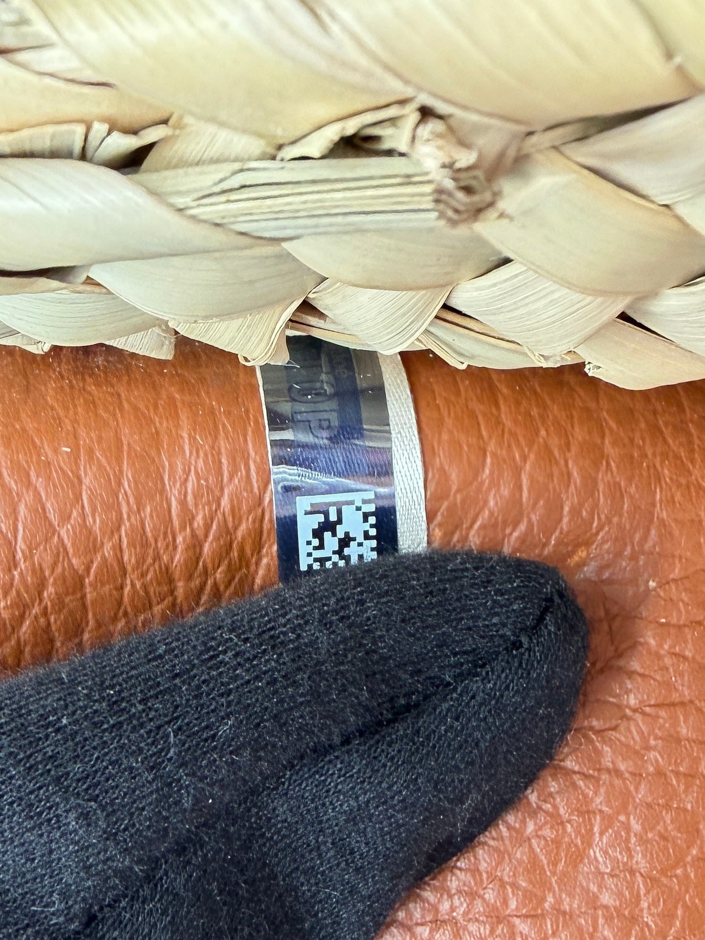 Chloé brown leather raffia Marcie crossbody 02-22-60-65