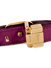 Salvatore Ferragamo purple leather Vara bow belt