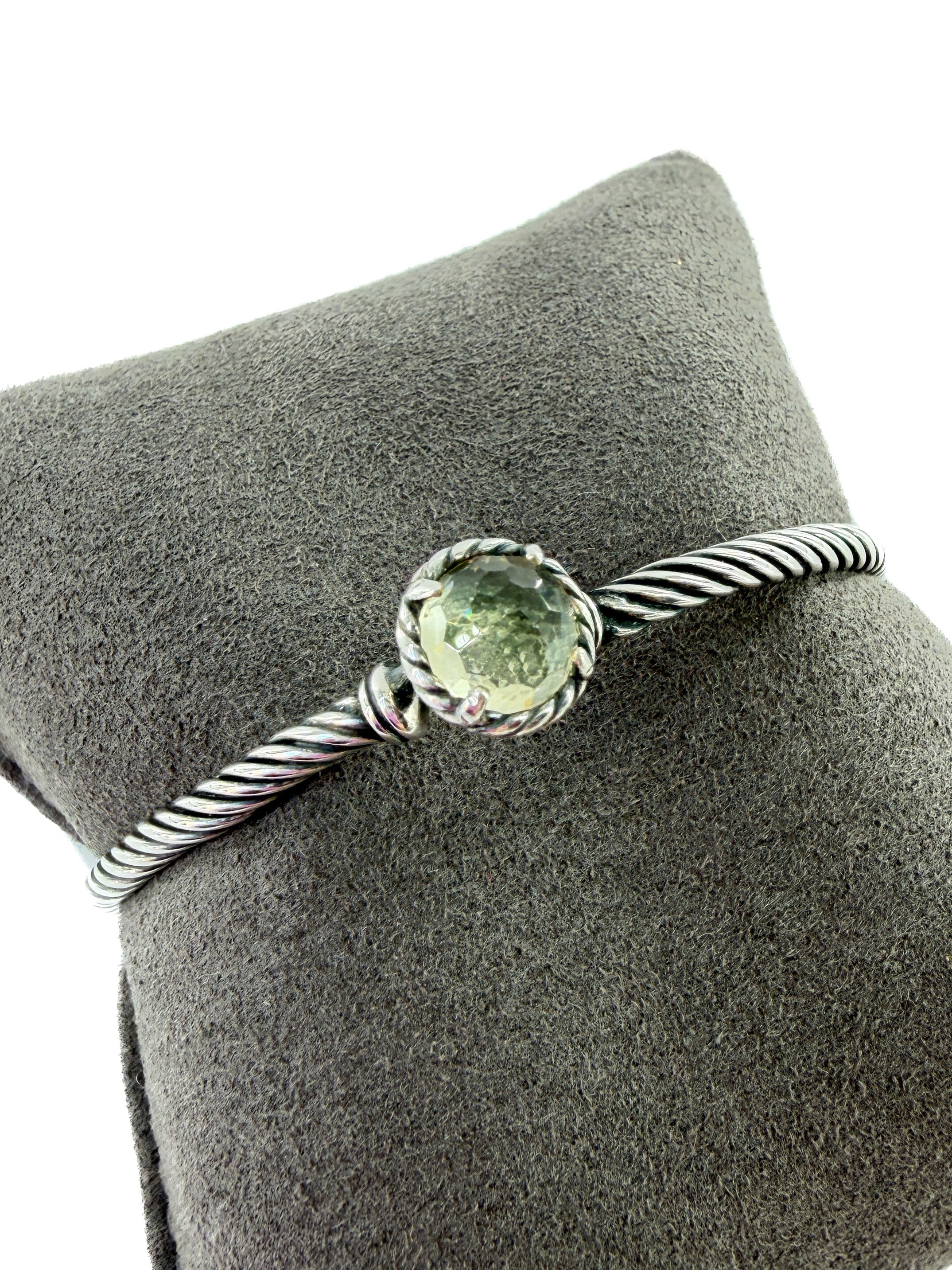 David Yurman Petite Chatelaine sterling silver, prasiolite bracelet