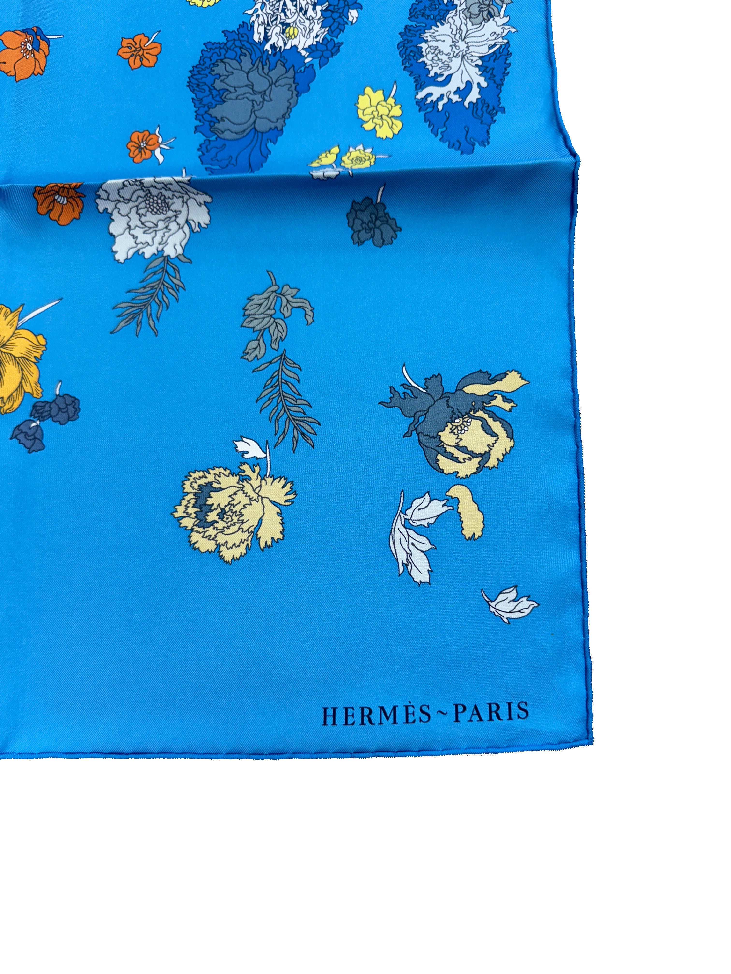 Hermès blue robe legere 90 cm scarf