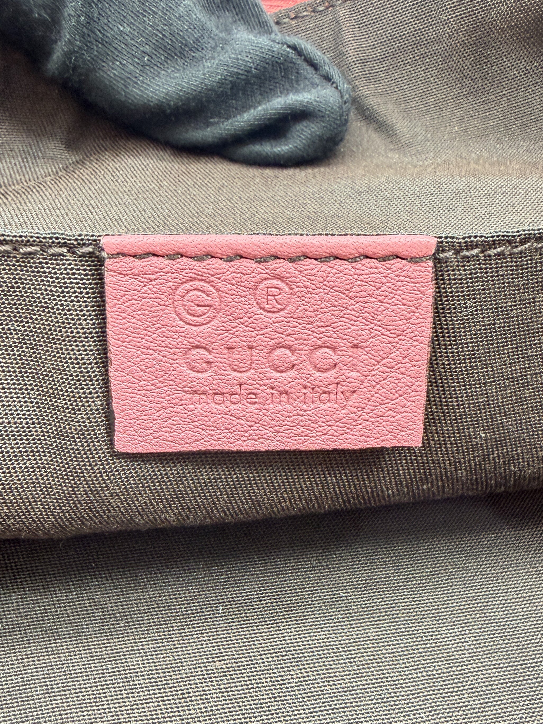 Gucci pink leather Bamboo tassel zip pouch 376858 213317