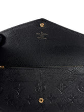 Louis Vuitton black empreinte Sarah wallet (NM, microchipped) retail $970