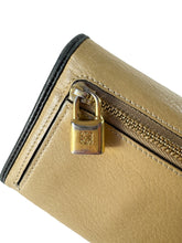 Loewe beige/black leather long wallet