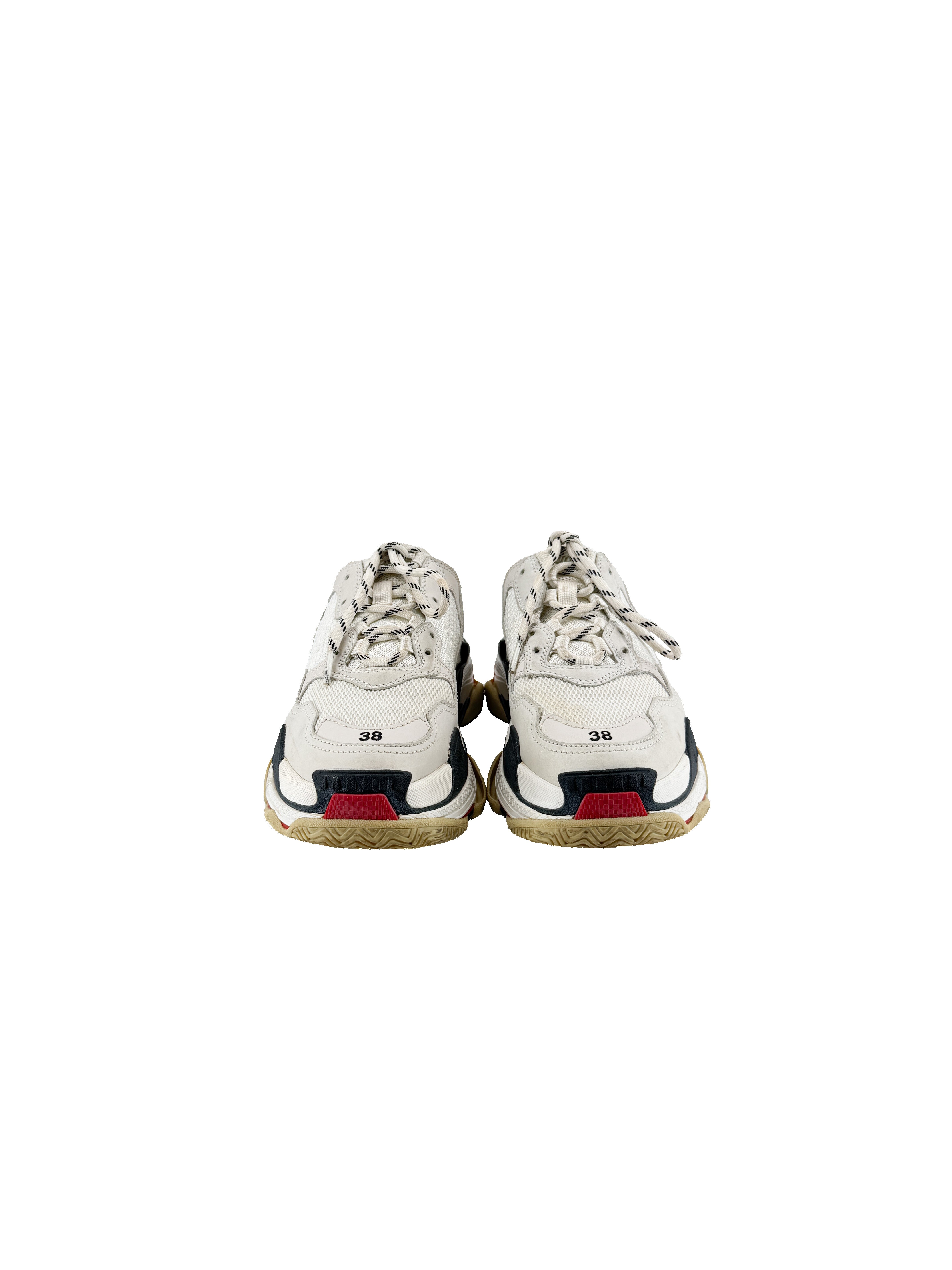 Balenciaga fabric mesh womens Triple S sneakers size 8 *as is*