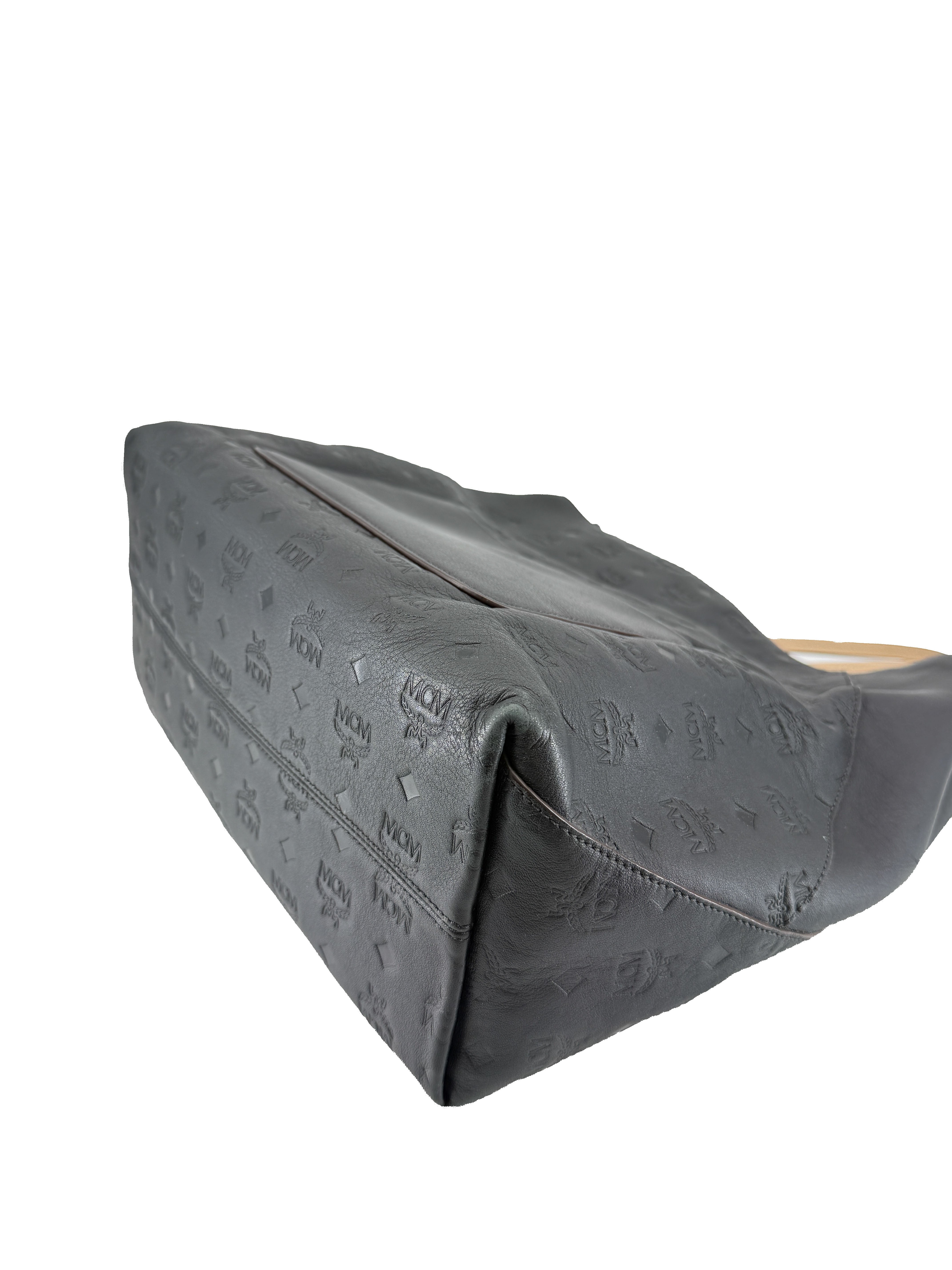 MCM black leather Klara hobo