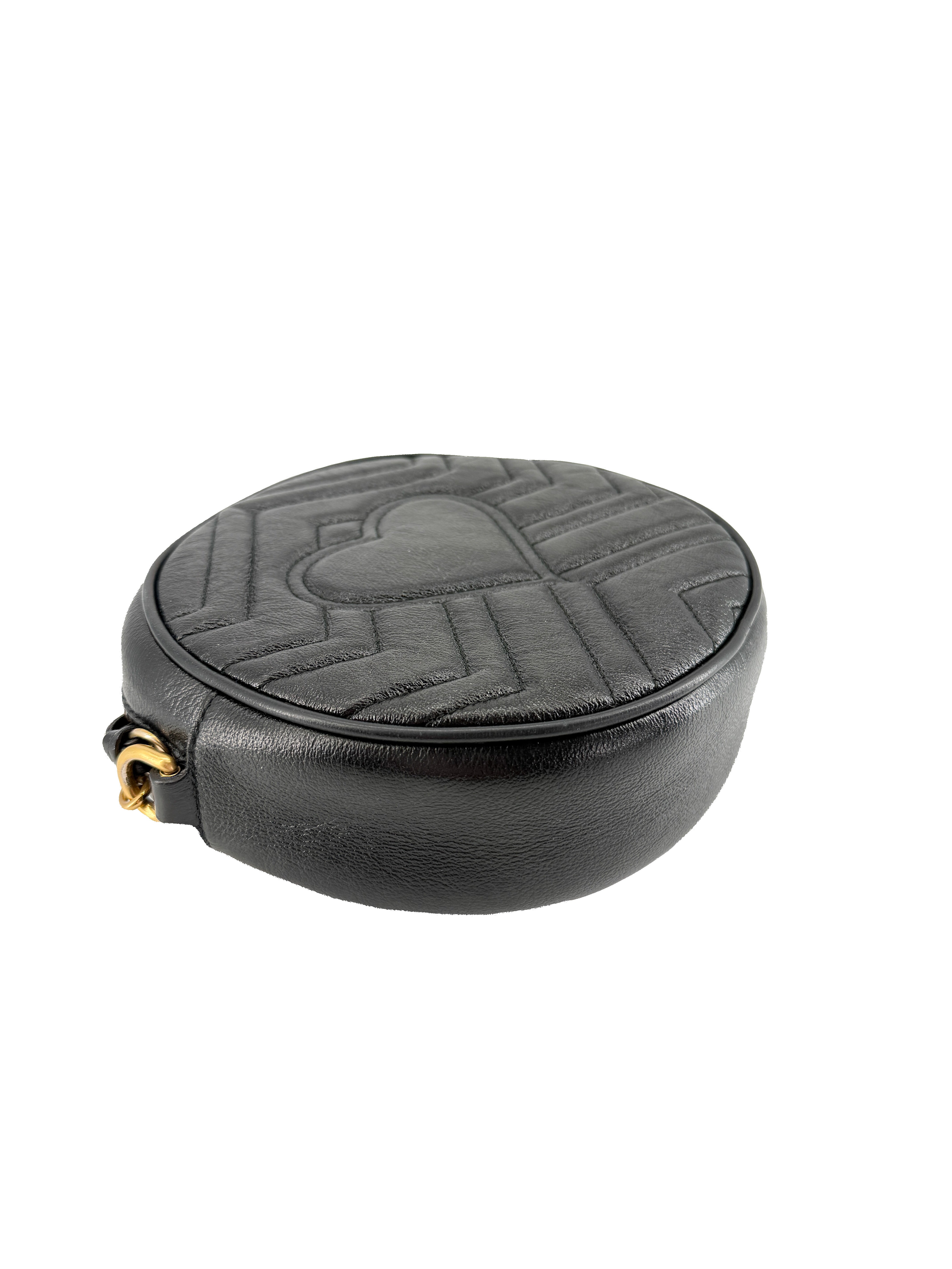 Gucci black Marmont round crossbody 550154 520981
