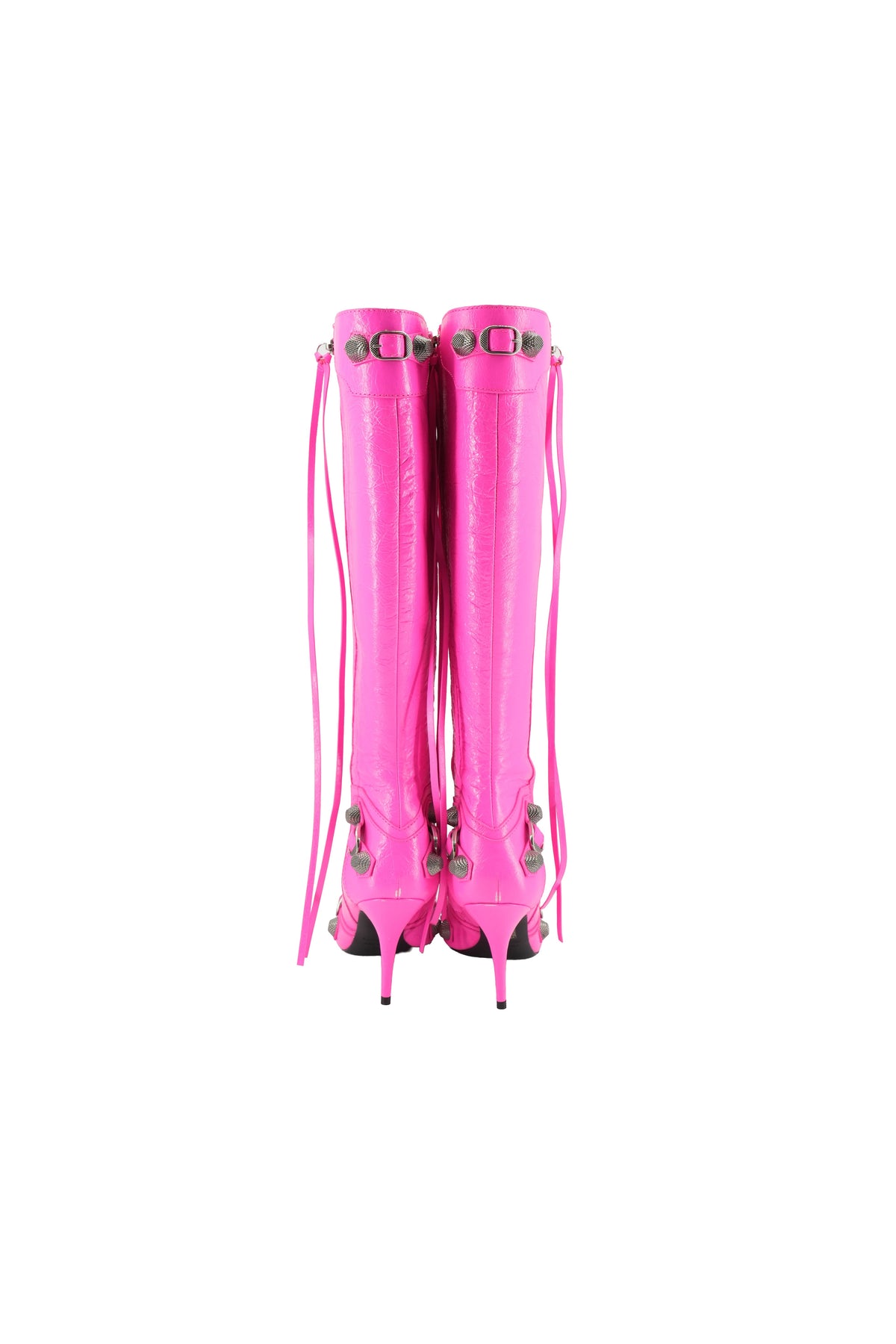 Balenciaga neon pink Cagole boots size 38.5 BOX