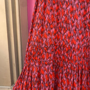 Joie pink & red print tank dress size Large New With Tags