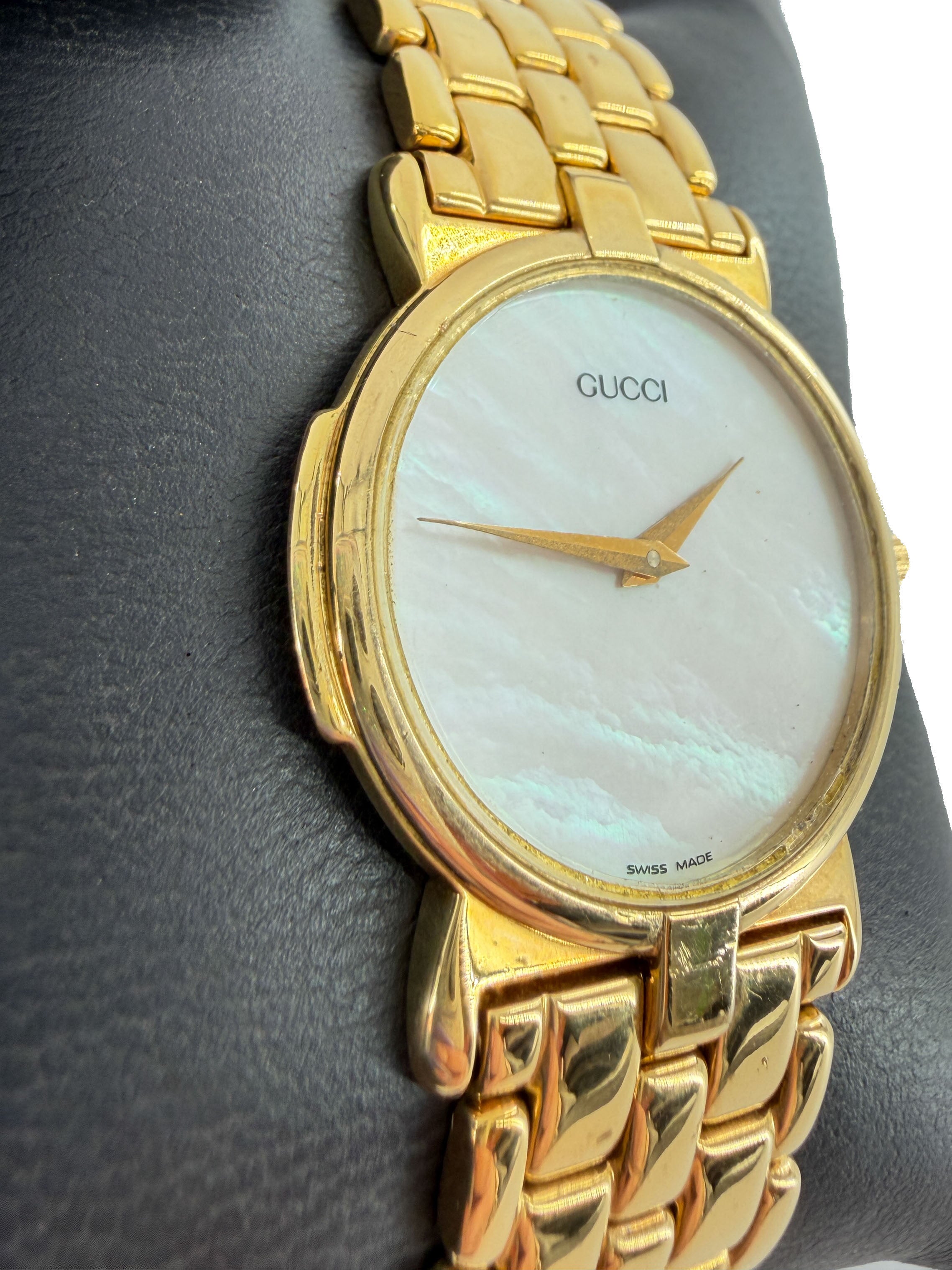 Gucci gold tone MOP watch 3300L