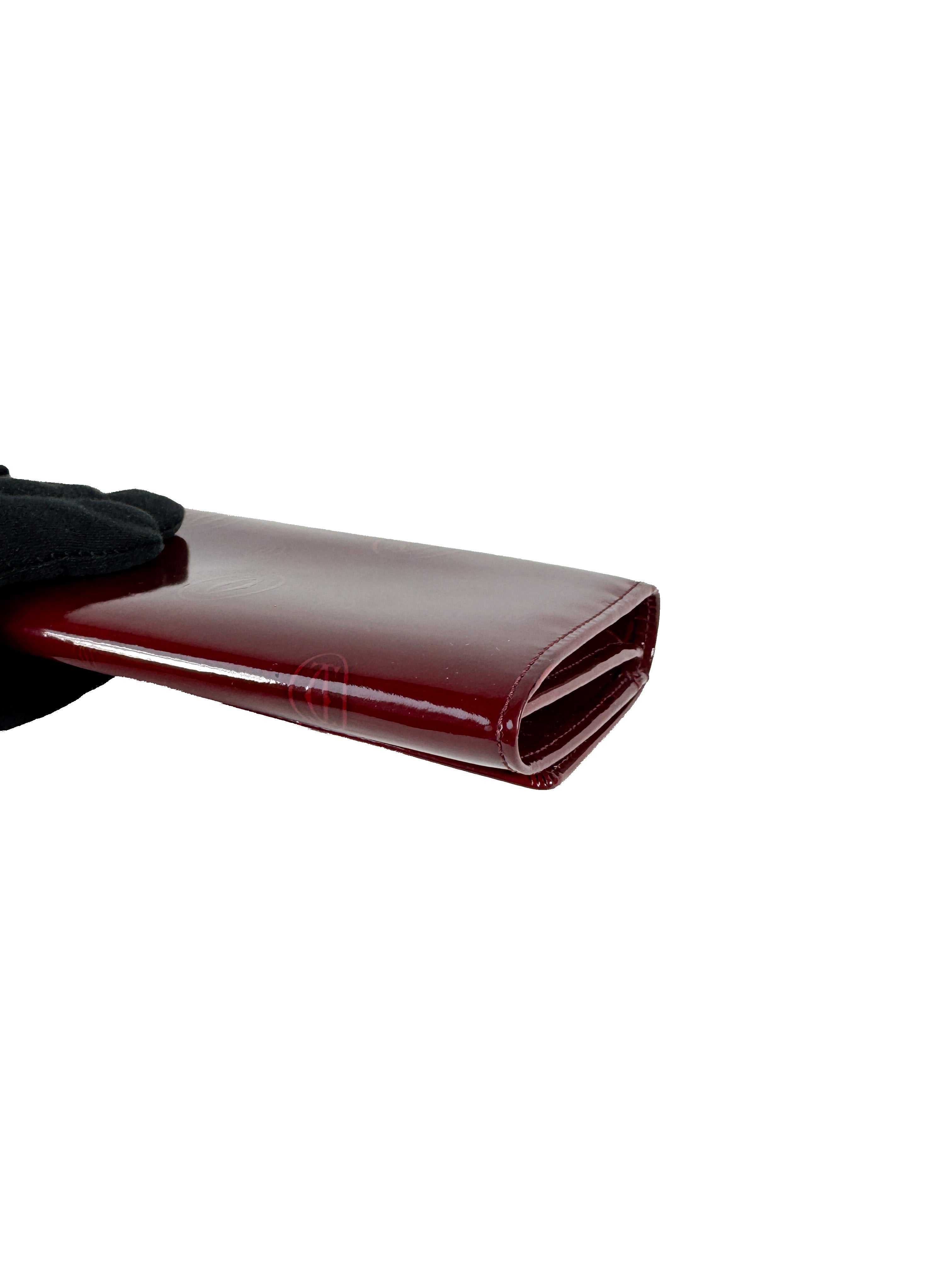 Cartier red patent leather Happy Birthday wallet  FCWE