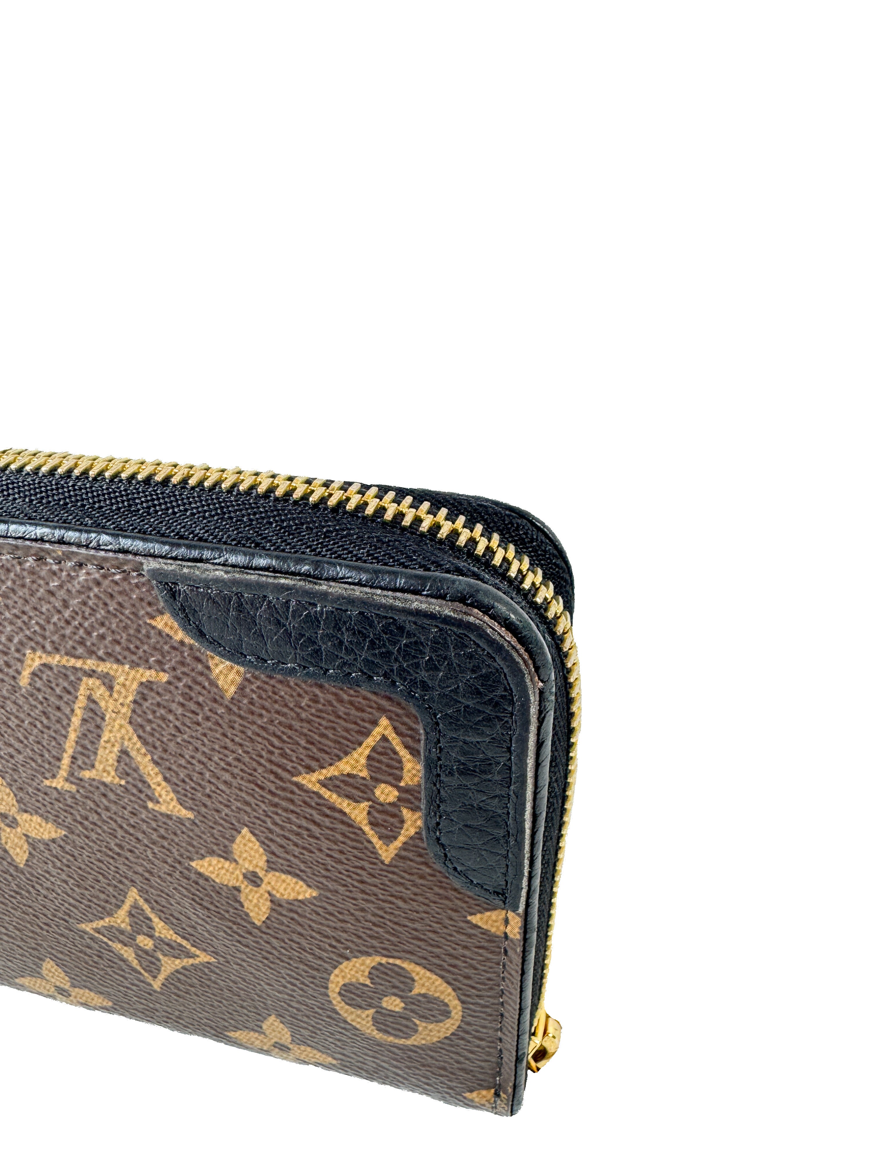 Louis Vuitton monogram/black Retiro zippy wallet MI0159