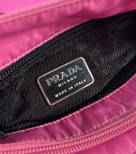 Prada pink nylon vintage tote