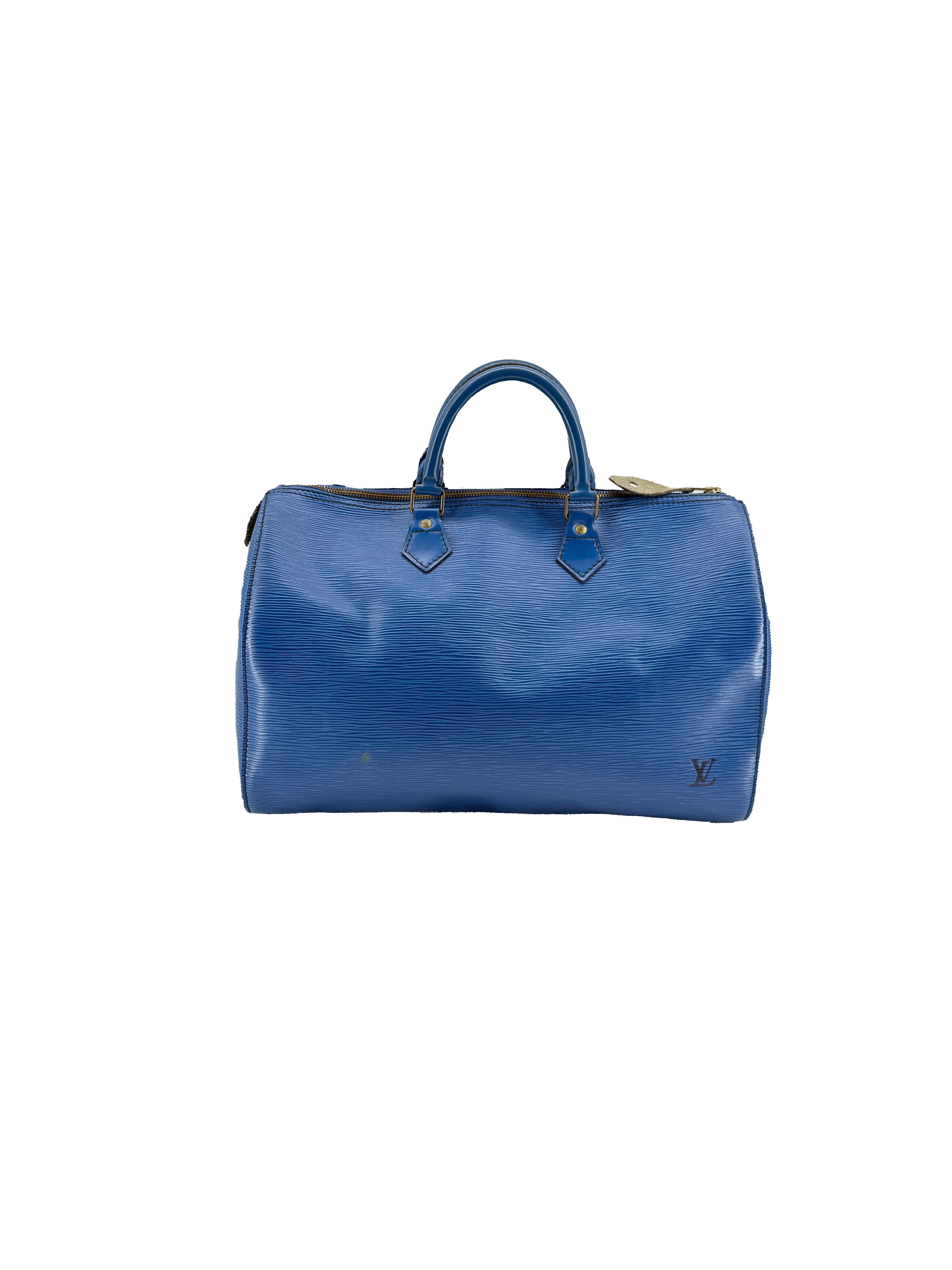 Louis Vuitton epi Speedy 35 toledo blue VI0911