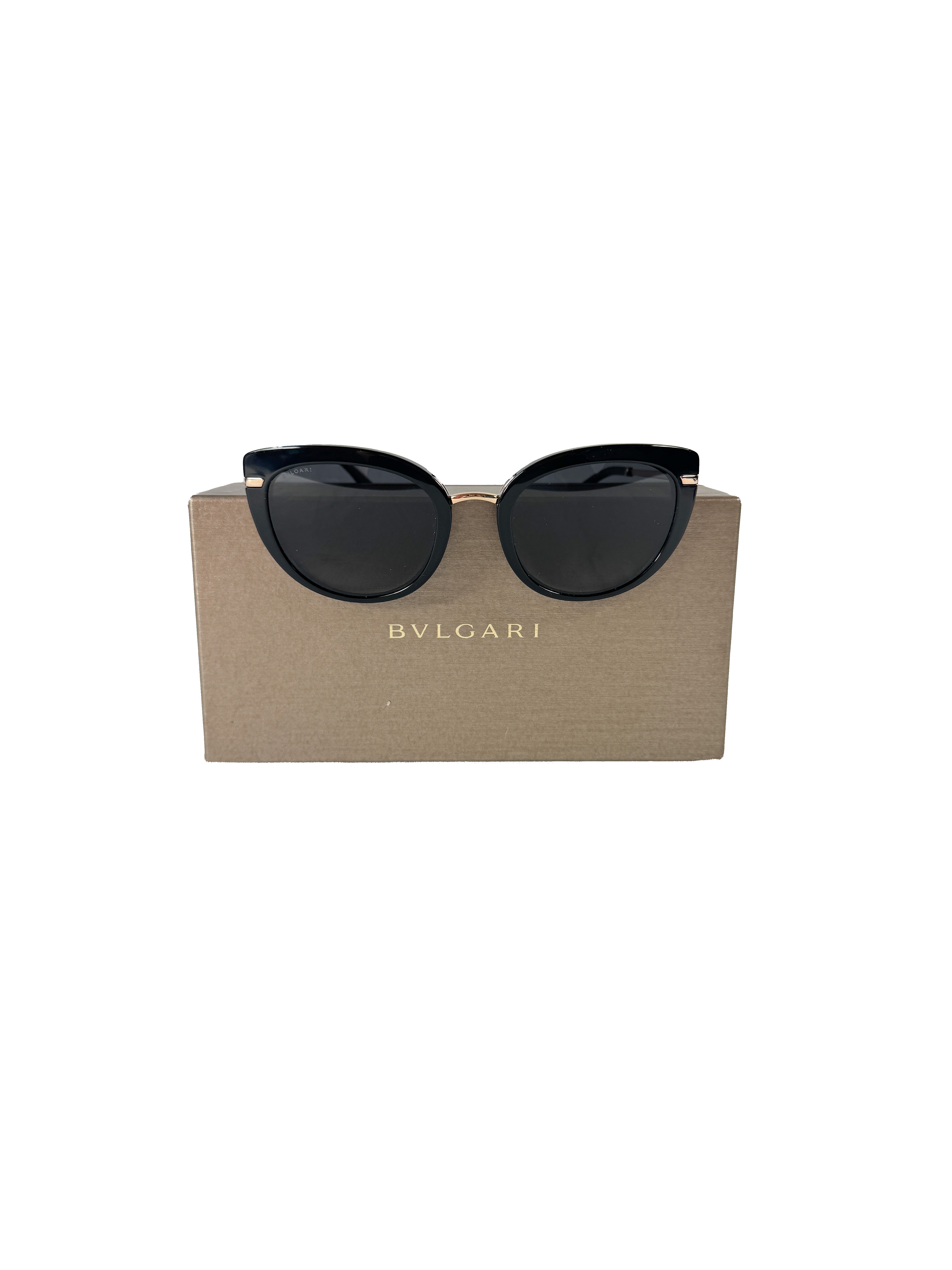 BVLGARI black/gold polarized sunglasses 8231-B CASE/BOX