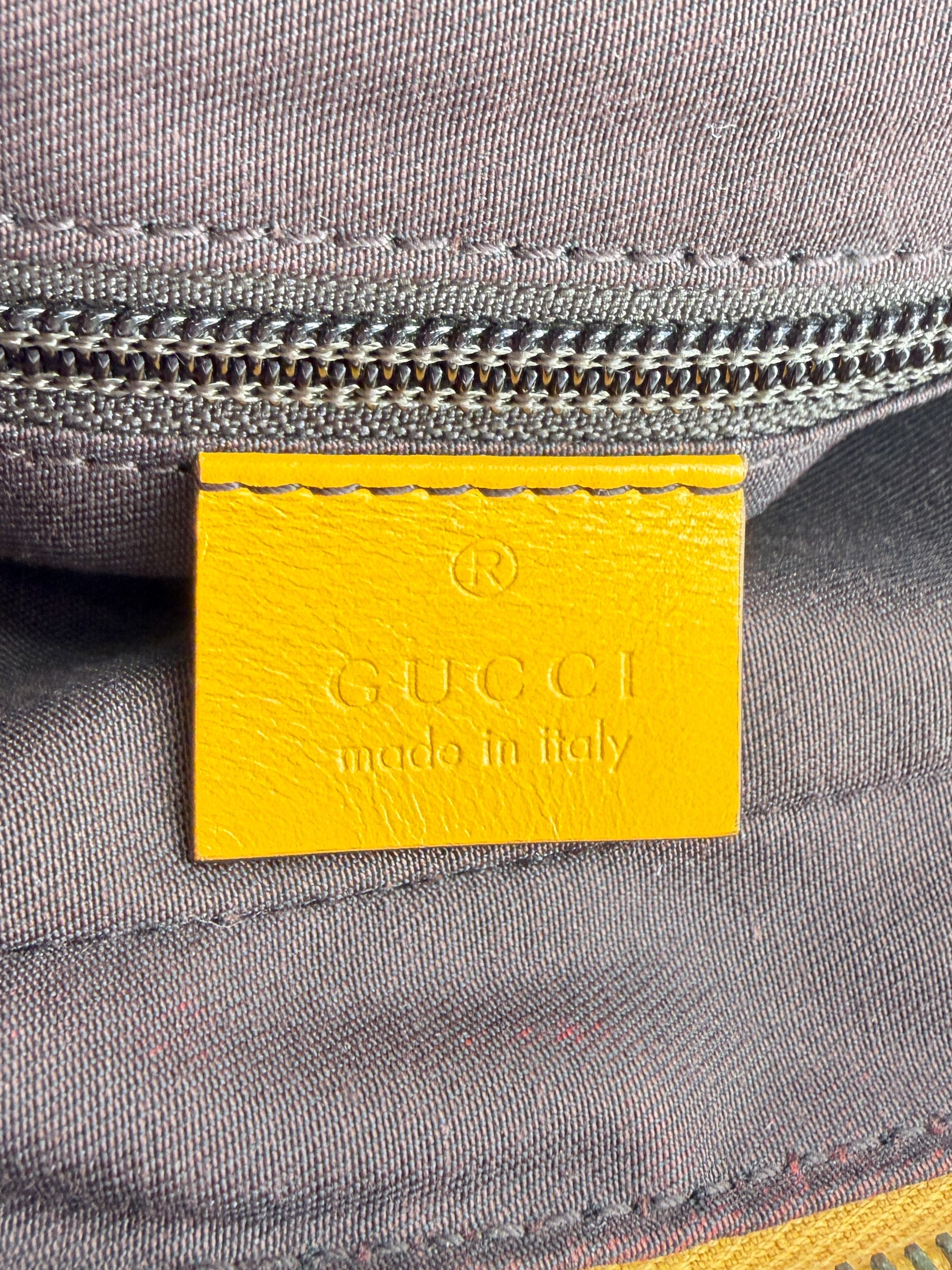 Gucci yellow Diamante leather crossbody 201448 493075