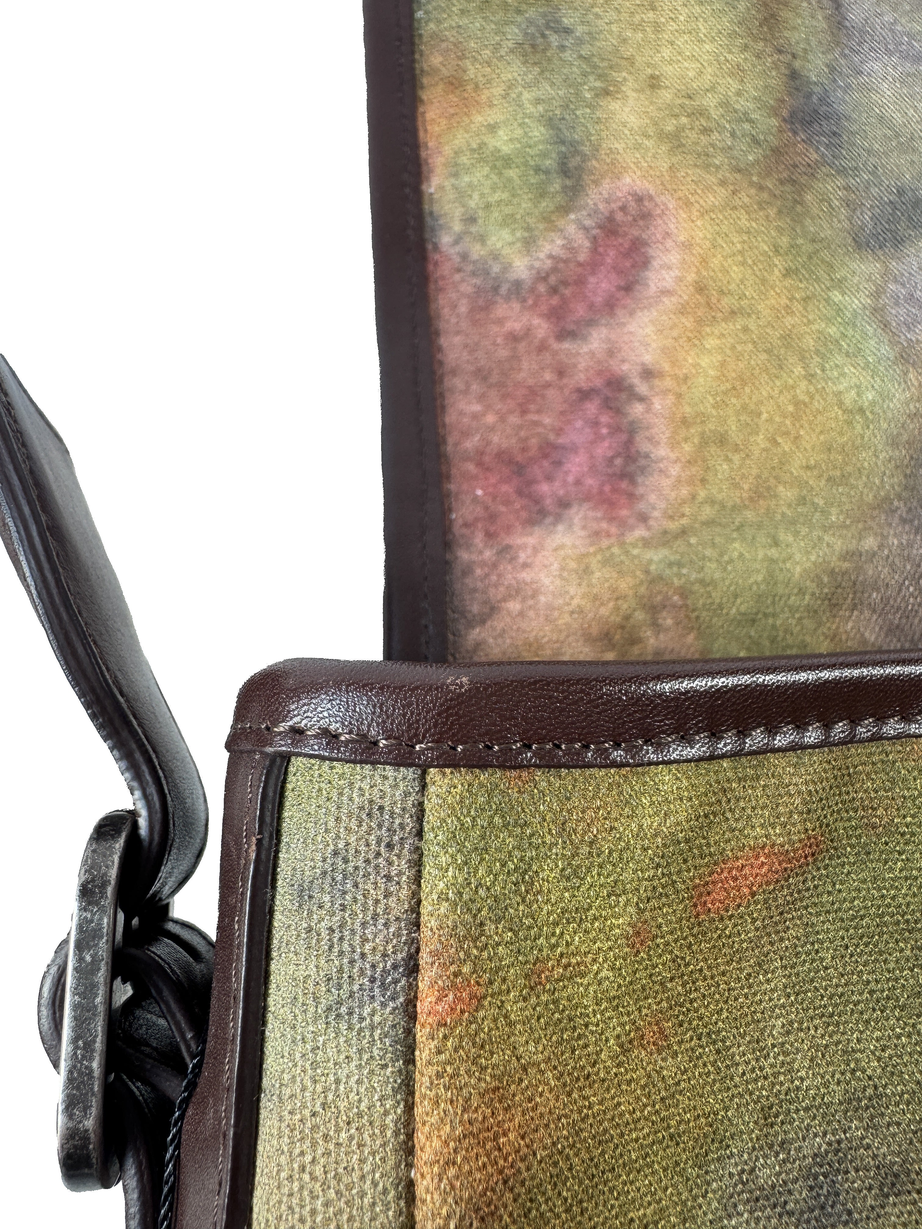 Chanel Washed Toile Graffiti On The Pavements Messenger Khaki Multicolor