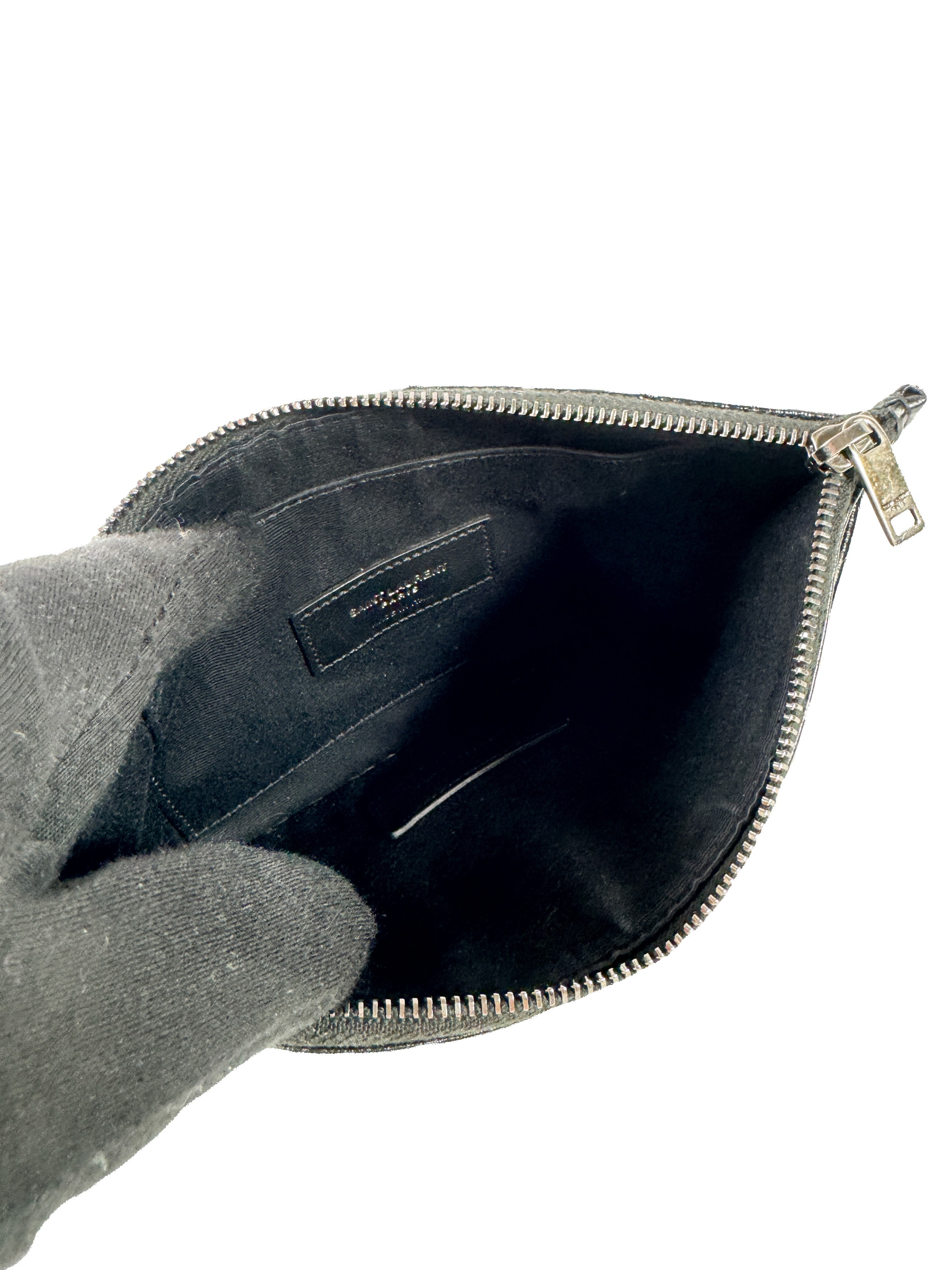 Saint Laurent black leather Nikki bill pouch GRS-583577-0417