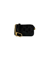 Gucci black leather GG key case 496334