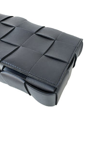 Bottega Veneta black leather small Cassette crossbody A00118842N