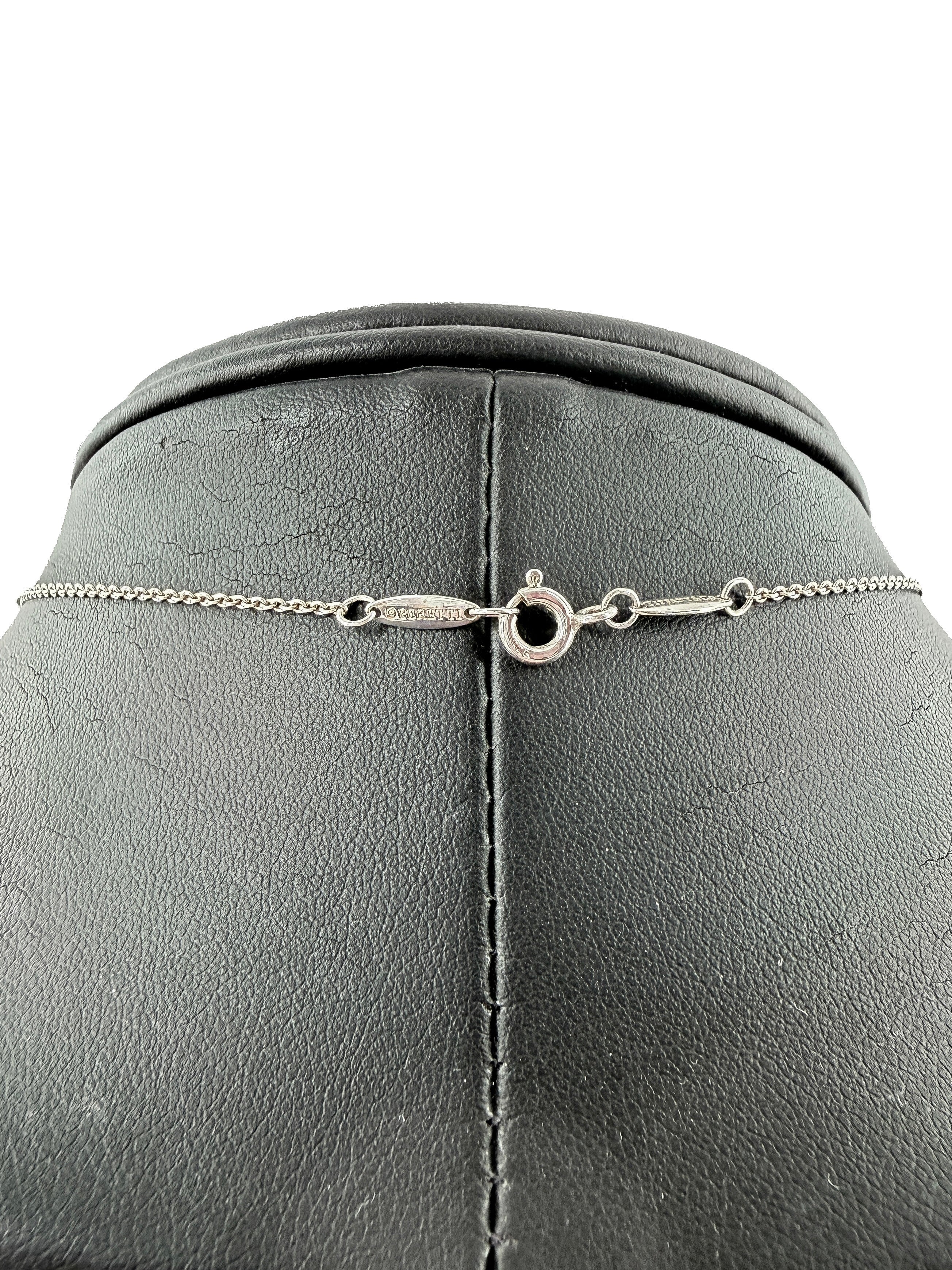 Tiffany & Co Elsa Peretti sterling silver mini bean necklace