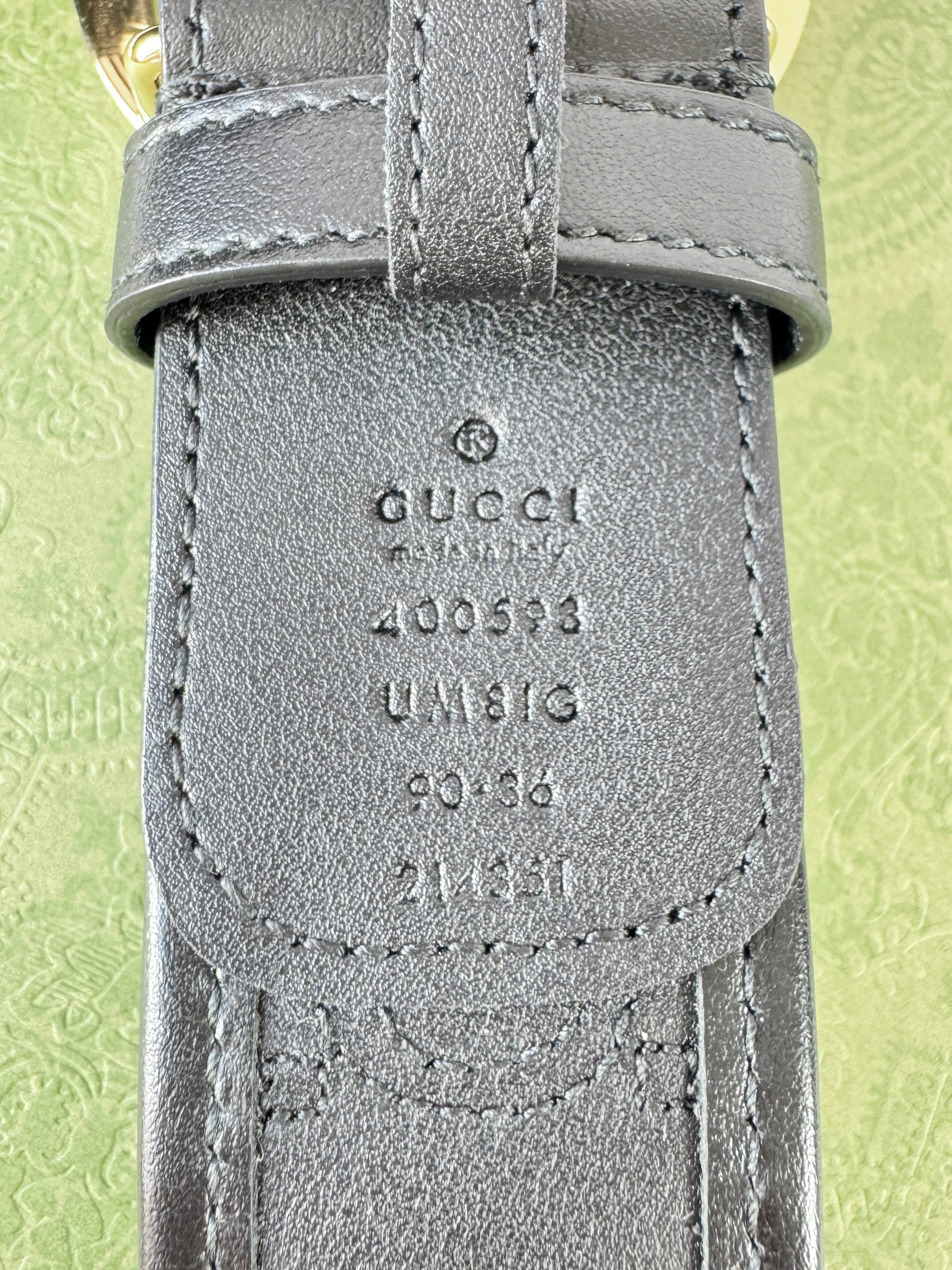 Gucci GG Marmont Matelasse Leather Belt size 90/36