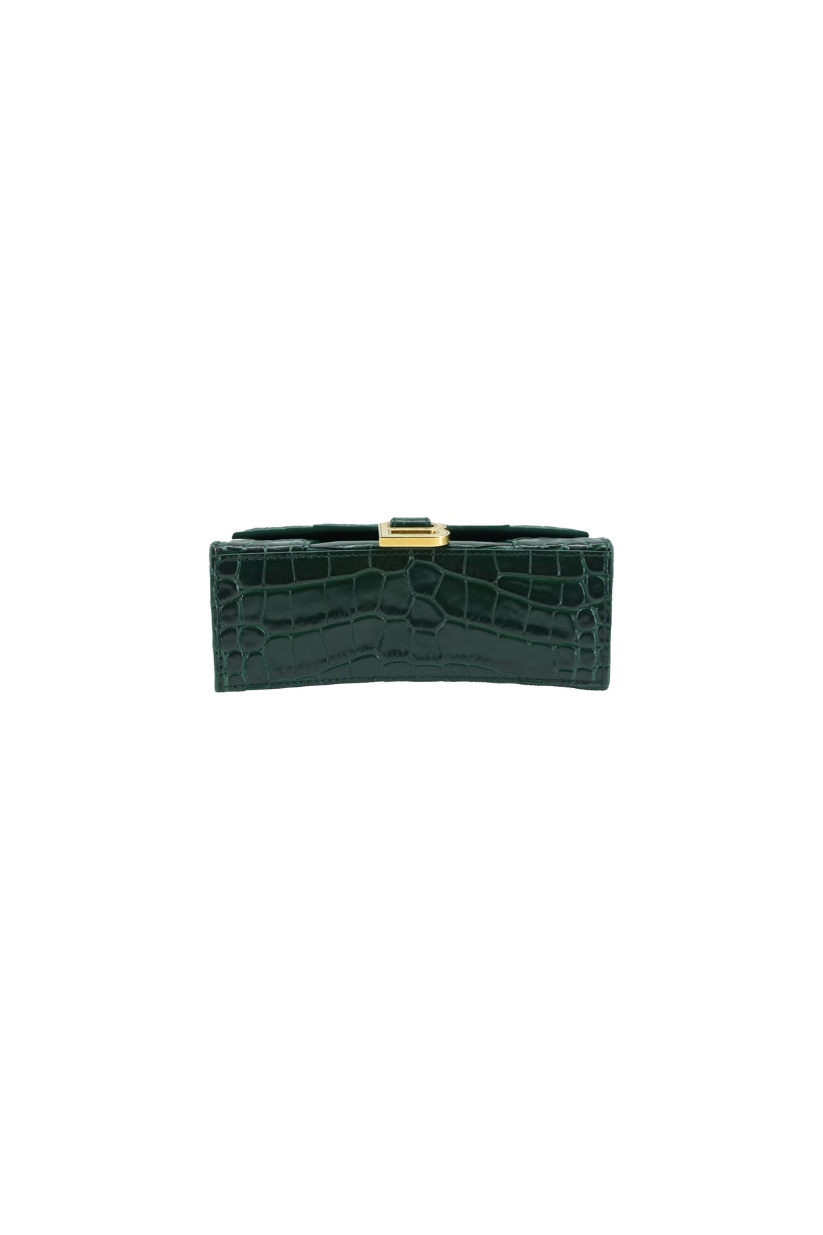 Balenciaga green croc embossed hourglass XS 493075
