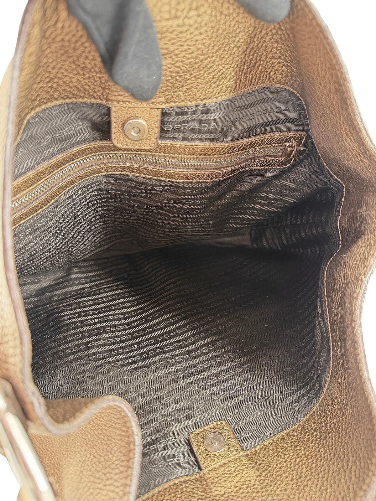 Prada gold metallic leather shoulder bag *as is*