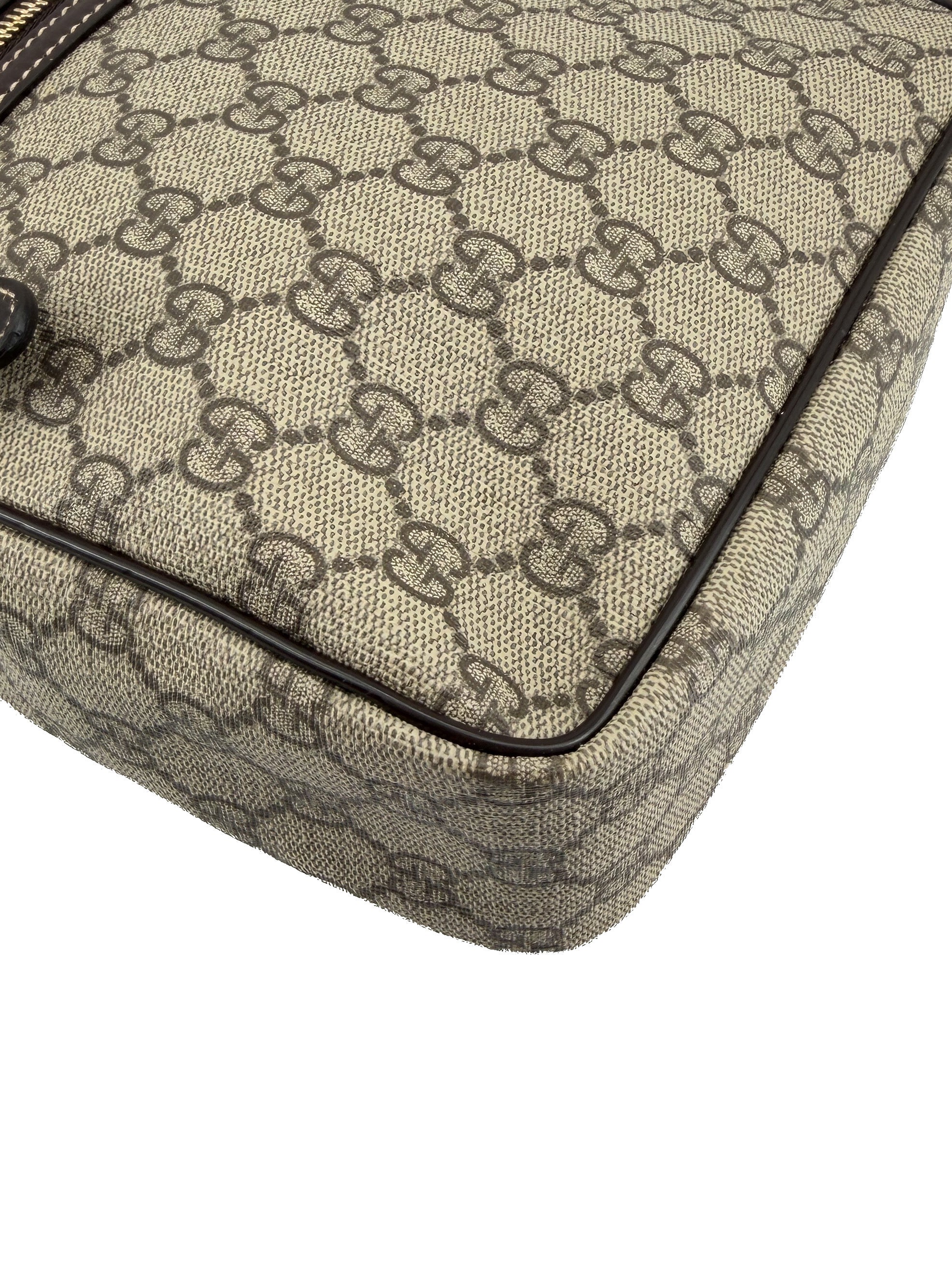 Gucci brown coated canvas crossbody 233268 525040