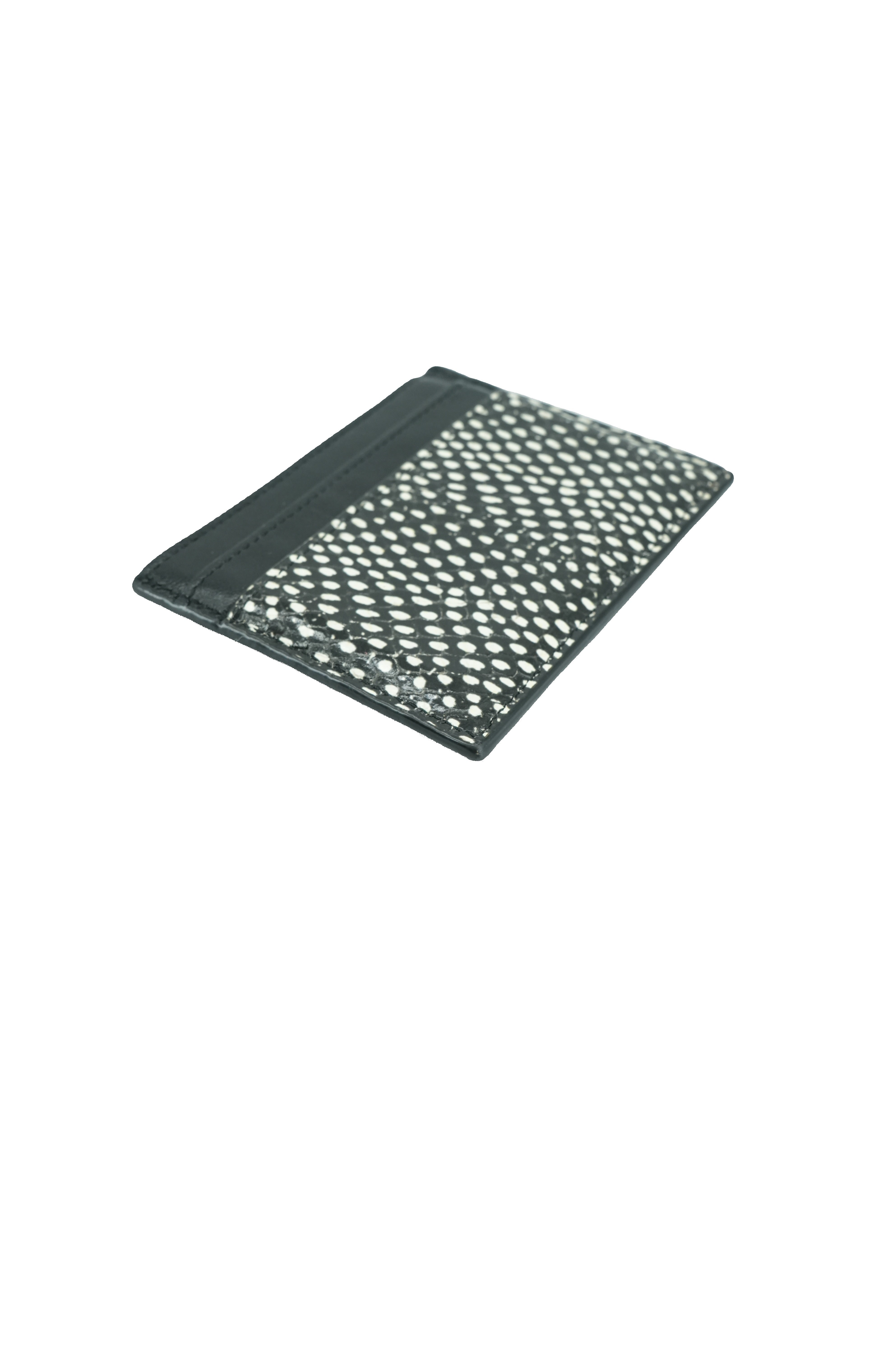 Saint Laurent black white snake embossed Cassandre card holder GUE370778-0123