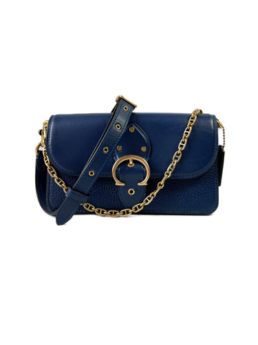 Coach navy leather Beat crossbody