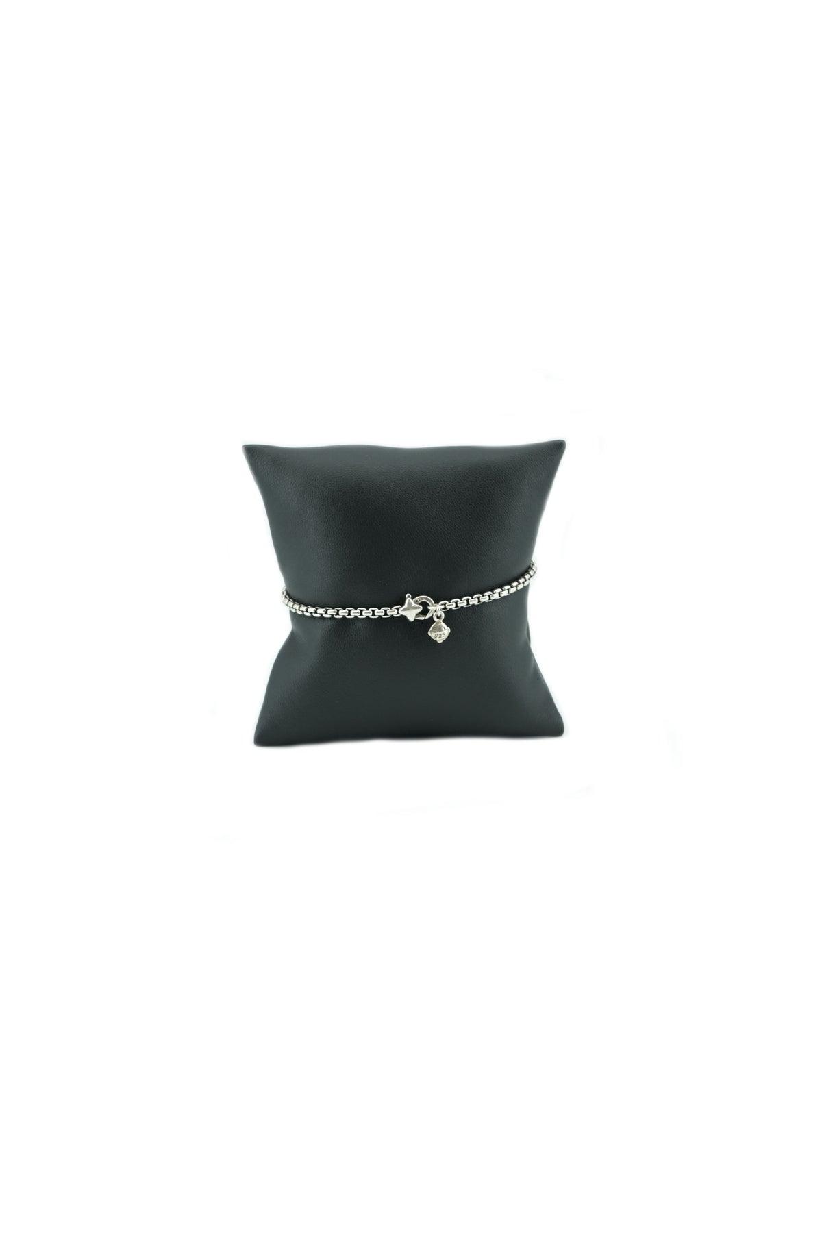 David Yurman sterling silver diamond Petite Metro bar box link bracelet