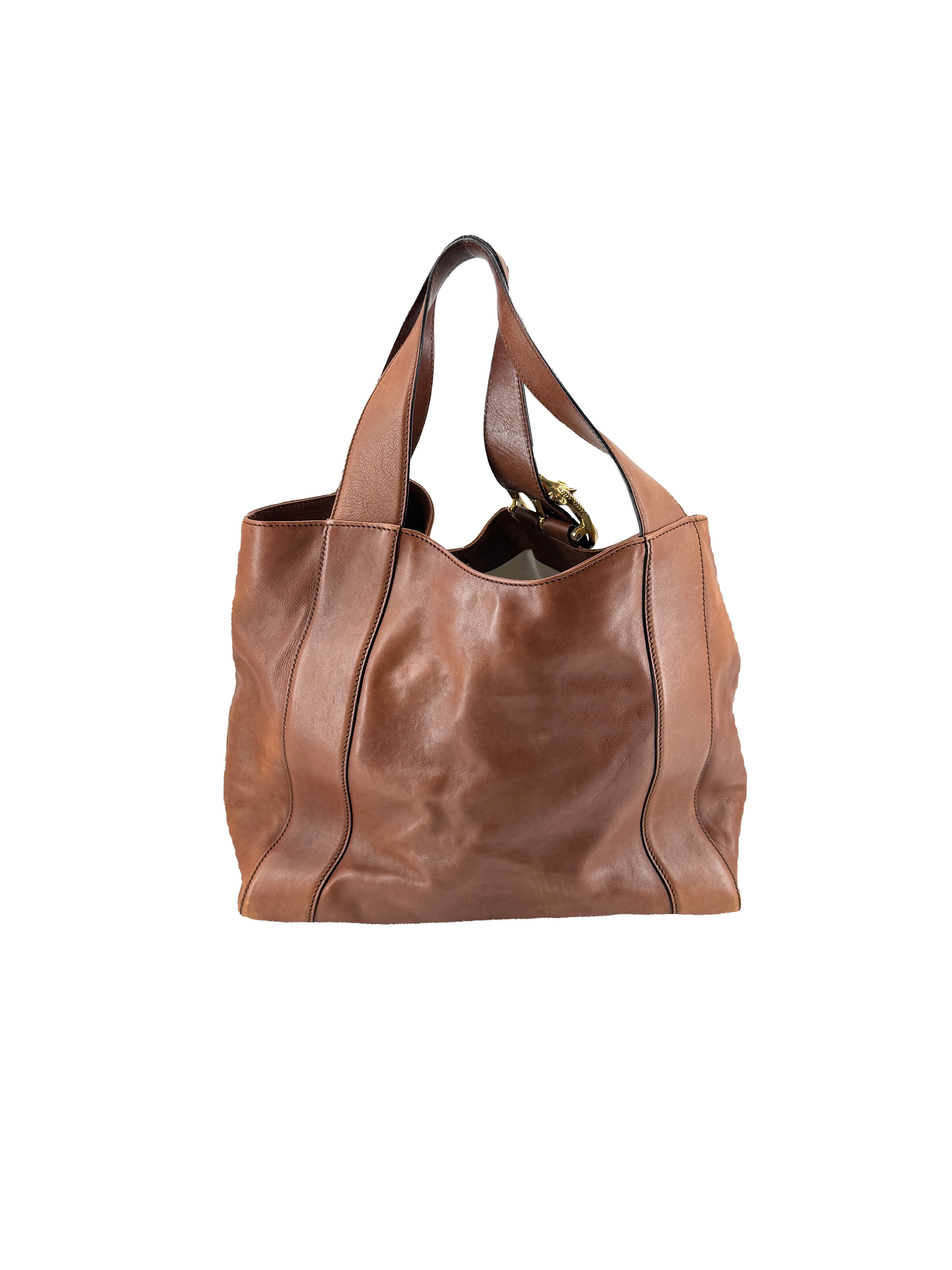 Gucci brown horse head Ribot tote 296877 502752