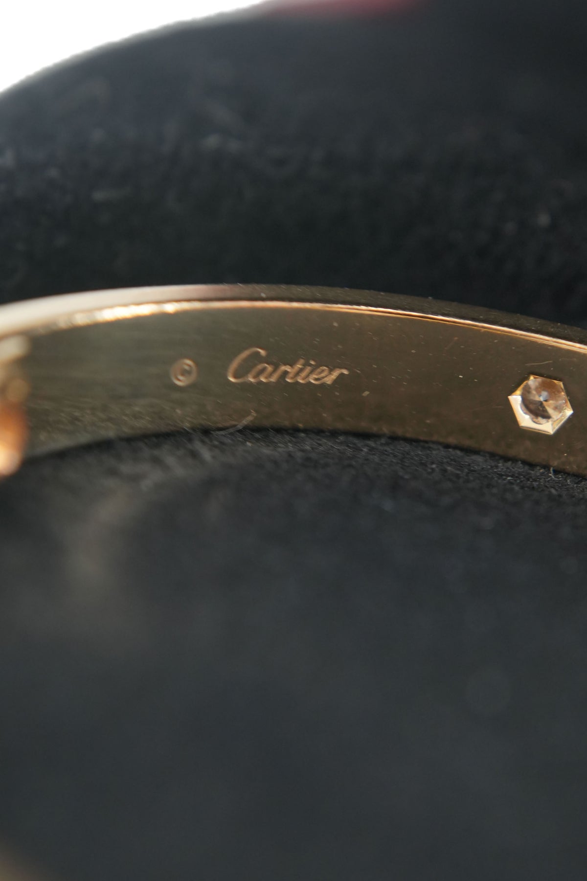 Cartier love 4 diamond 18k yellow gold bracelet size 17 PKZ936