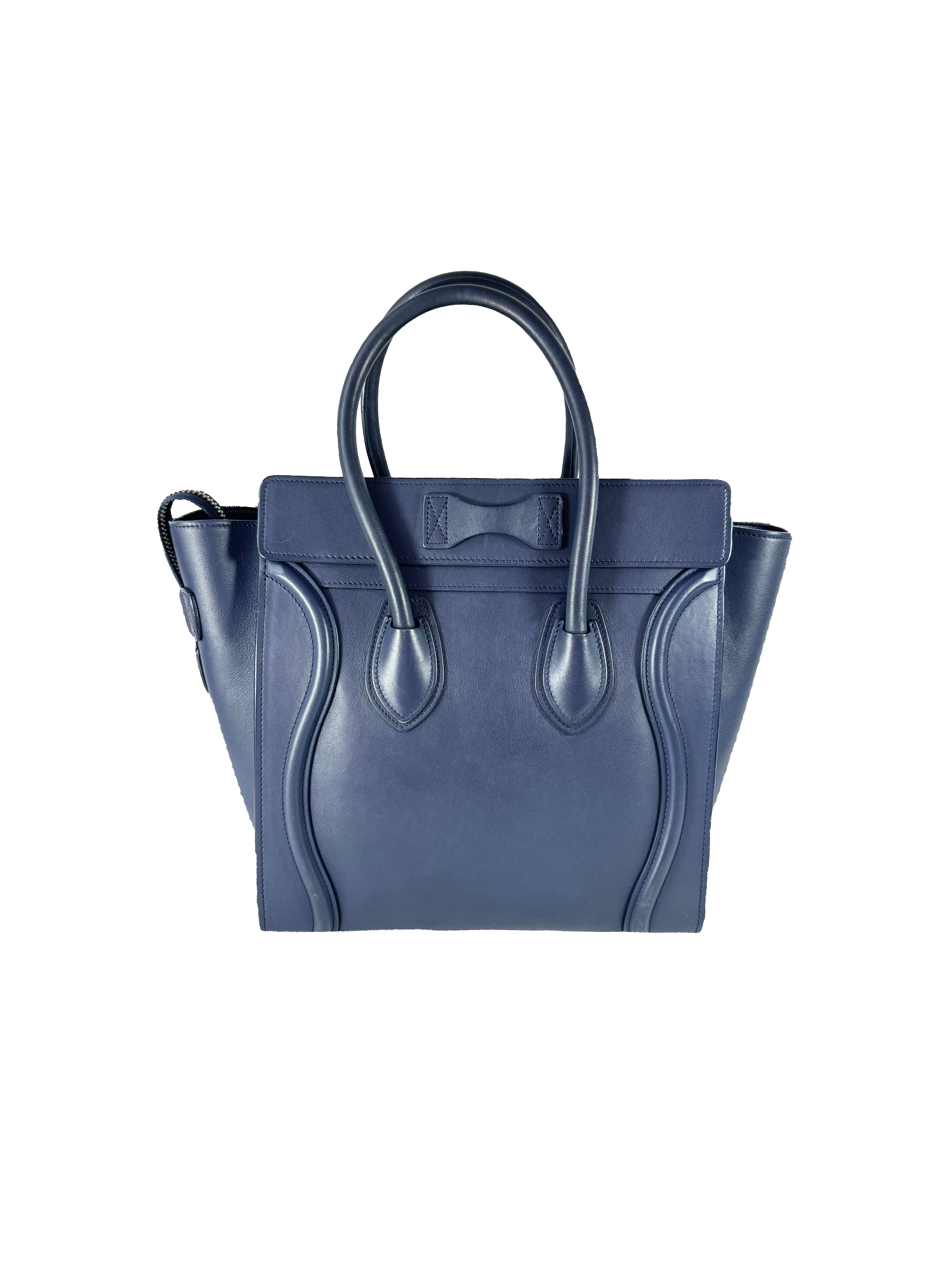 Celine navy smooth leather Mini luggage SAT4105 SMM4115