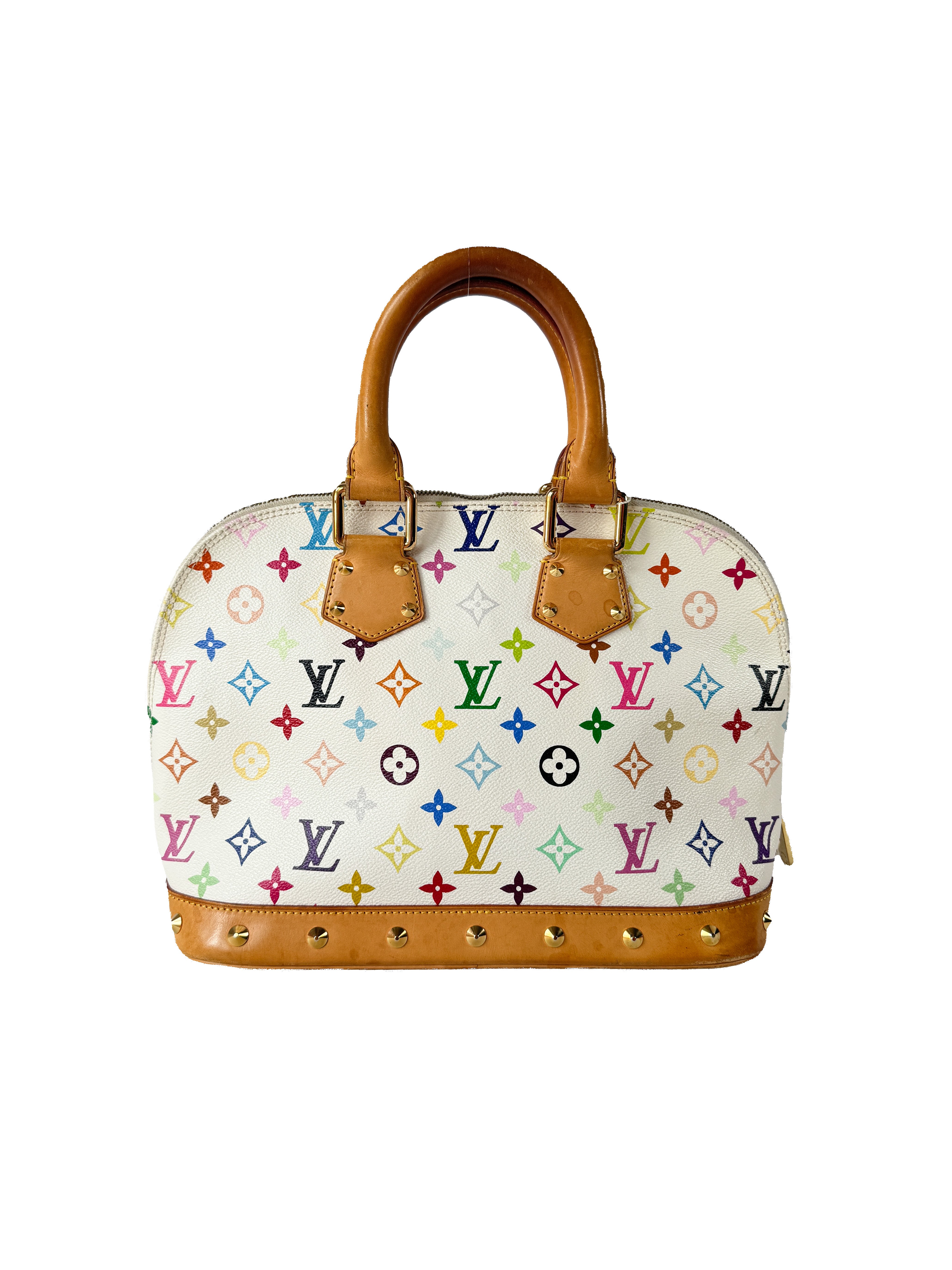 Louis Vuitton white multicolor Alma PM FL0093