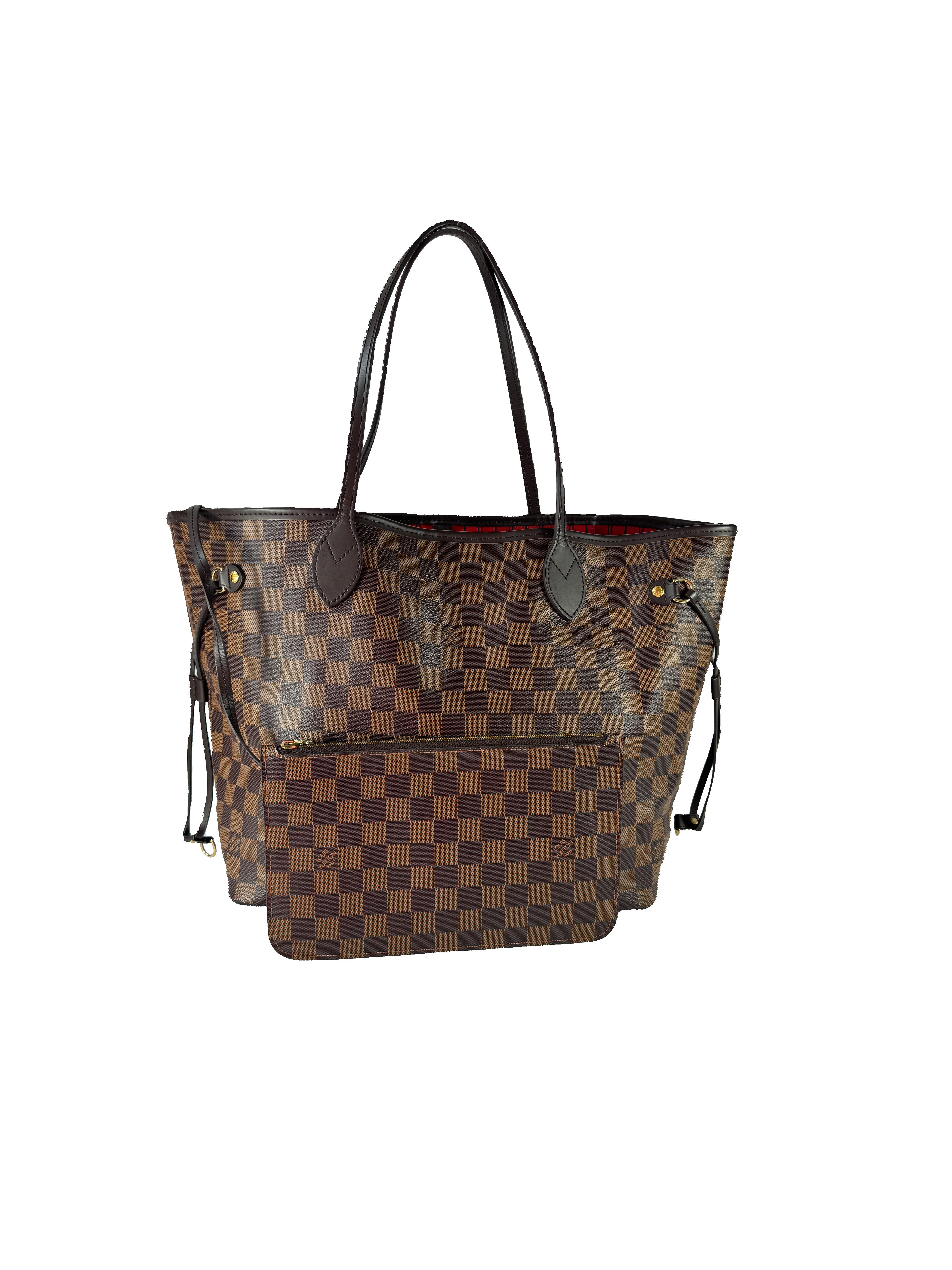 Louis Vuitton damier ebene Neverfull MM w/pouch  TX4230