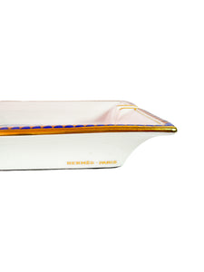 Hermès blue Cheval deco porcelain ashtray