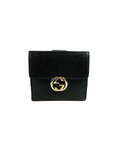 Gucci black leather interlocking G compact wallet  5981672184