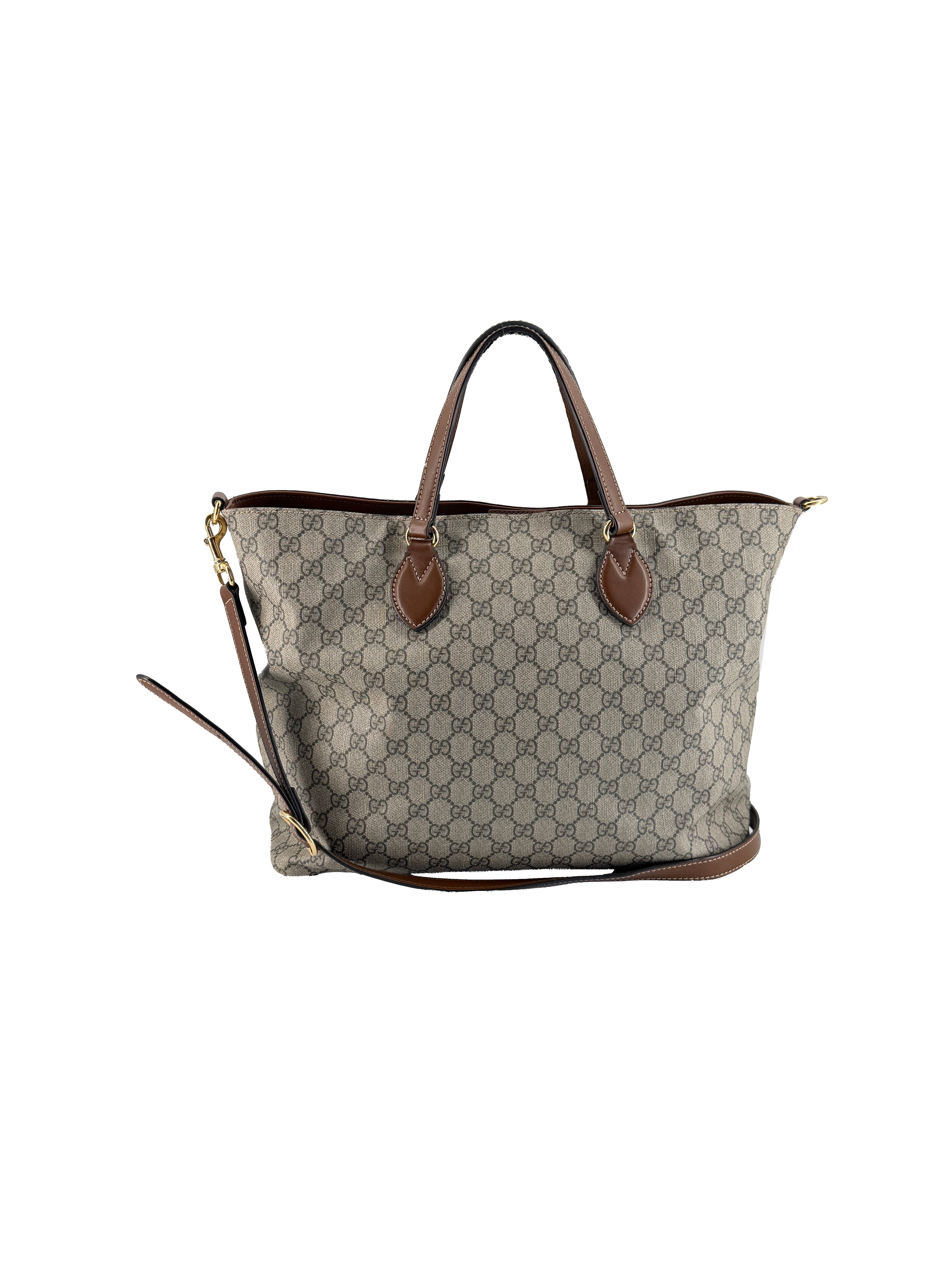 Gucci brown GG medium soft tote 453705 493075